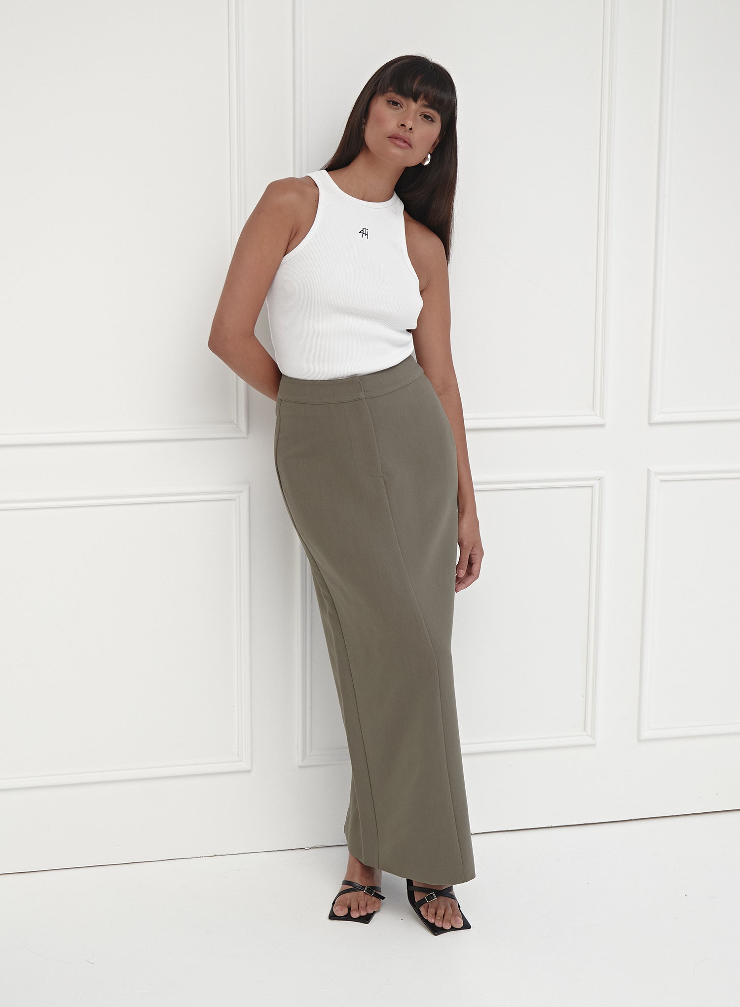 Olive green skirts 60 best sale