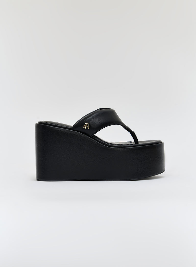 Black PU Chunky Platform Sandal- Melissa