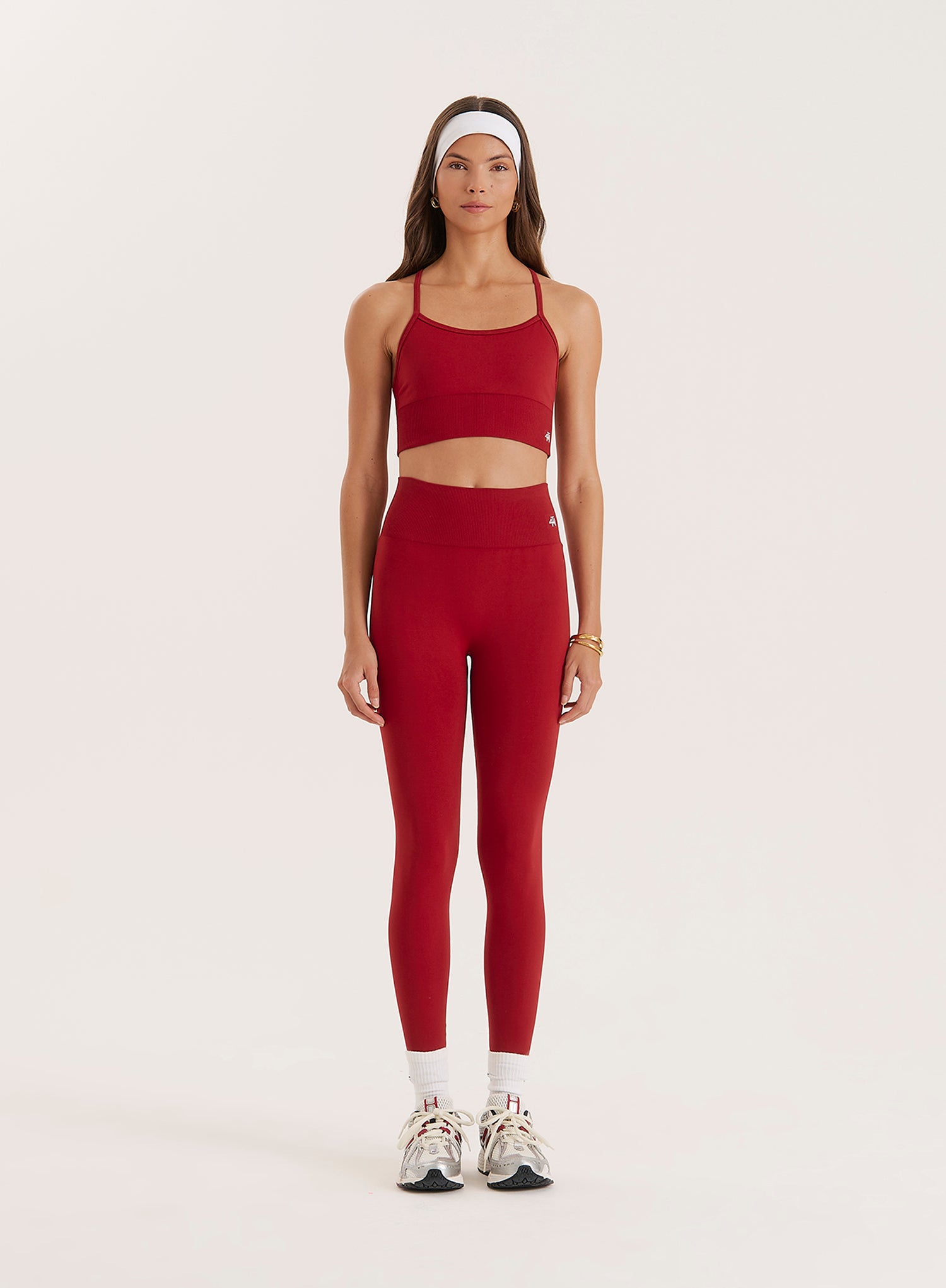 Women's Red Sculpting Seamless Gym Leggings Tyler 4th Reckless - Main Image