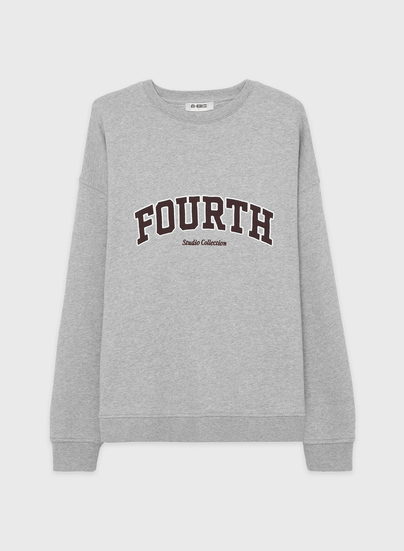 Grey Marl Fourth Studio Applique Sweatshirt – Dianna