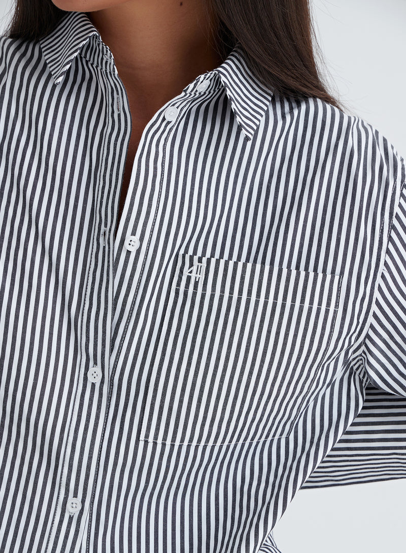 Black Stripe Shirt – Haleema 