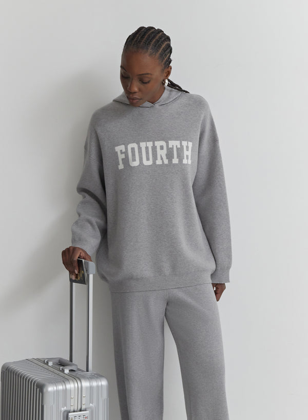 Grey Knitted Fourth Hoodie- Alexia
