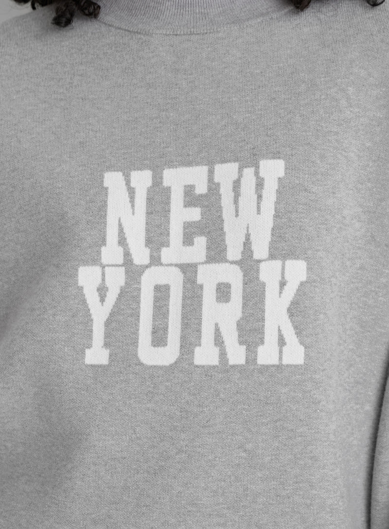 Grey Knitted New York Jumper- Avery