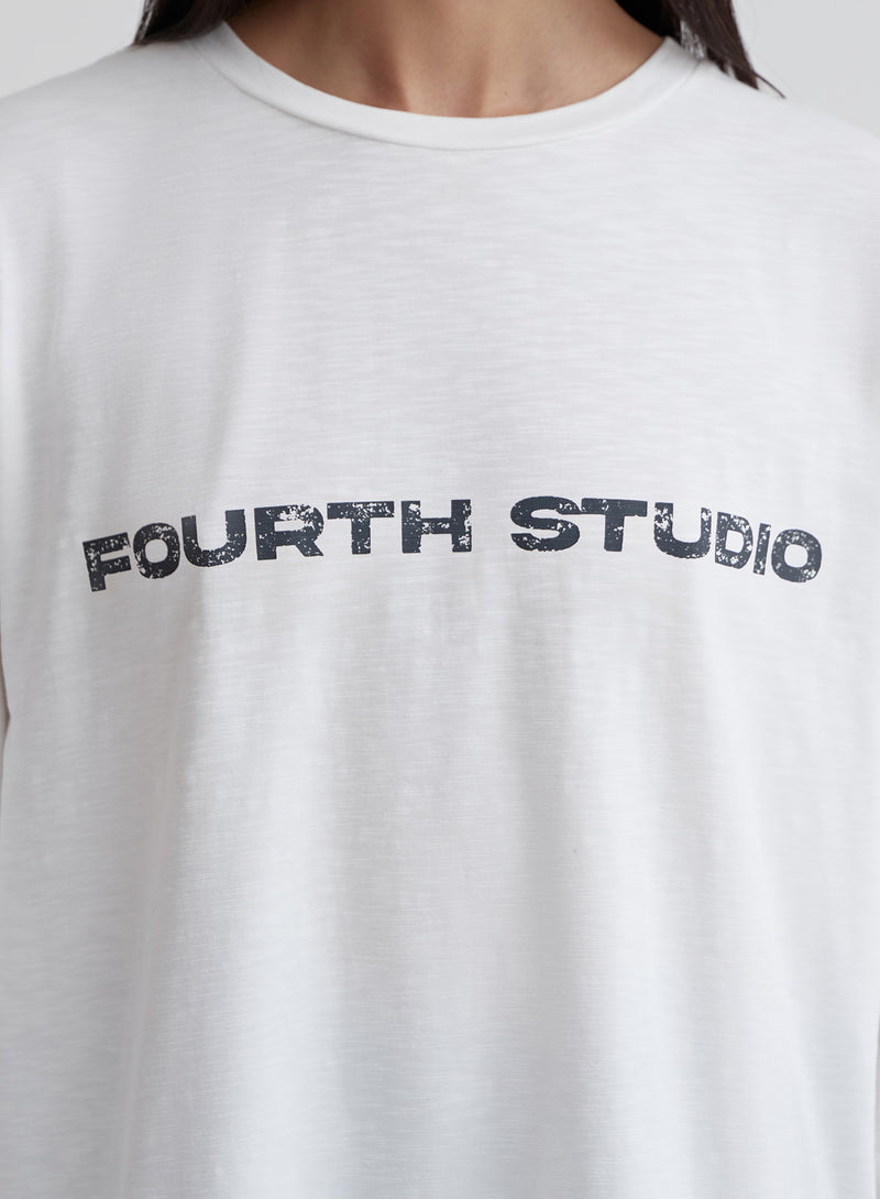 White Fourth Studio Long Sleeve Top – Tanna