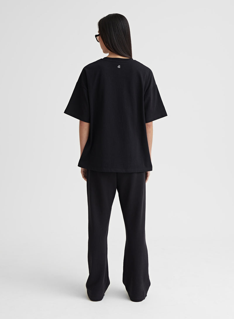 Black Oversized Fourth Applique T-shirt – Alice