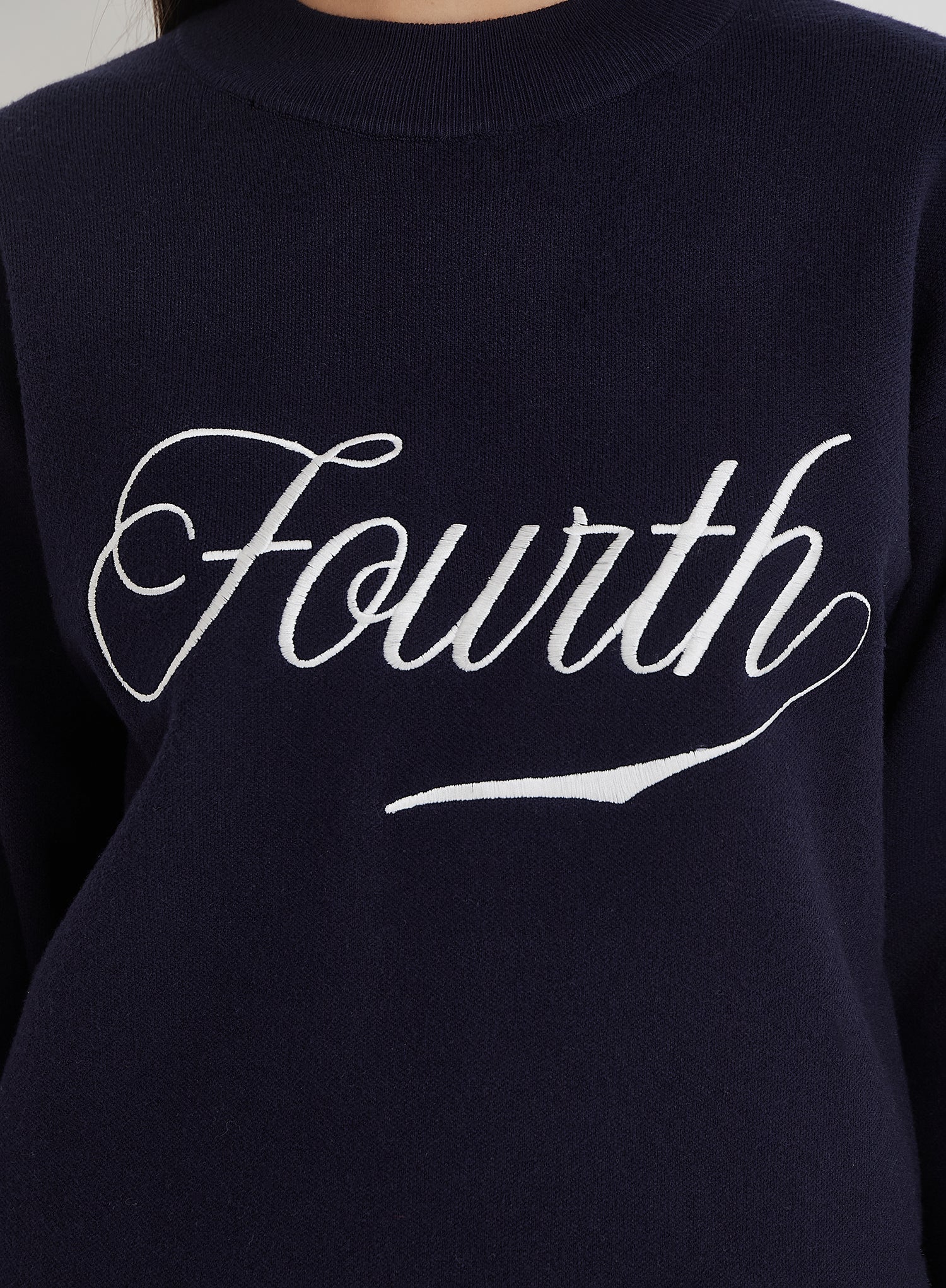 Navy Knitted Fourth Jumper- Avery