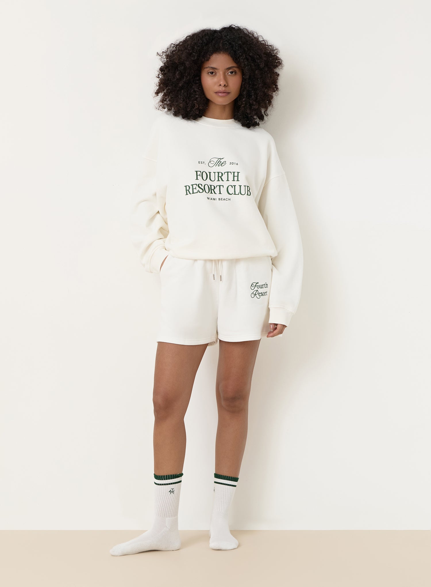 Cream Fourth Resort Club Oversized Sweatshirt- Mirissa