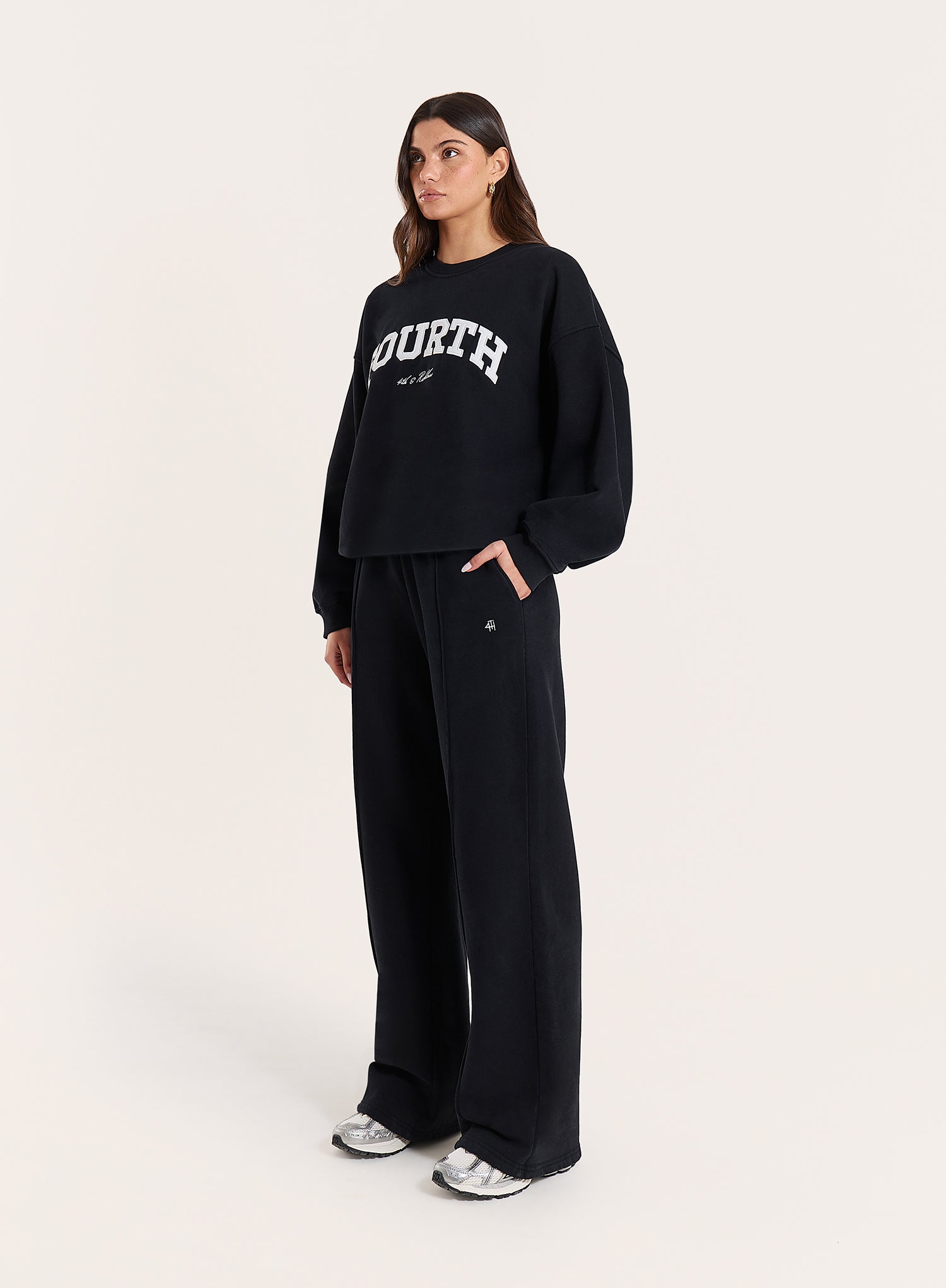 Black Fourth Branded Oversized Sweatshirt