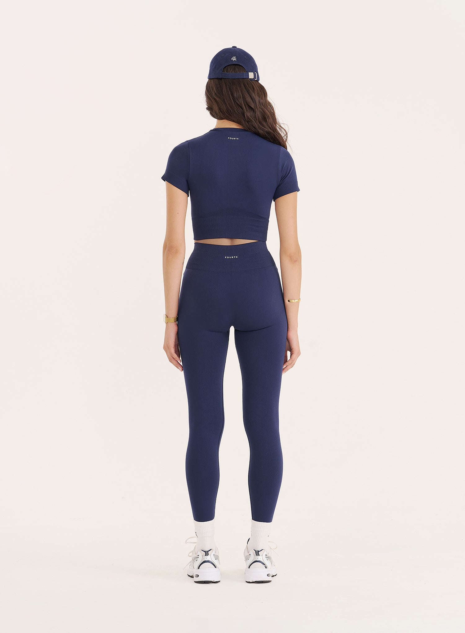 Navy Seamless Gym Crop Top