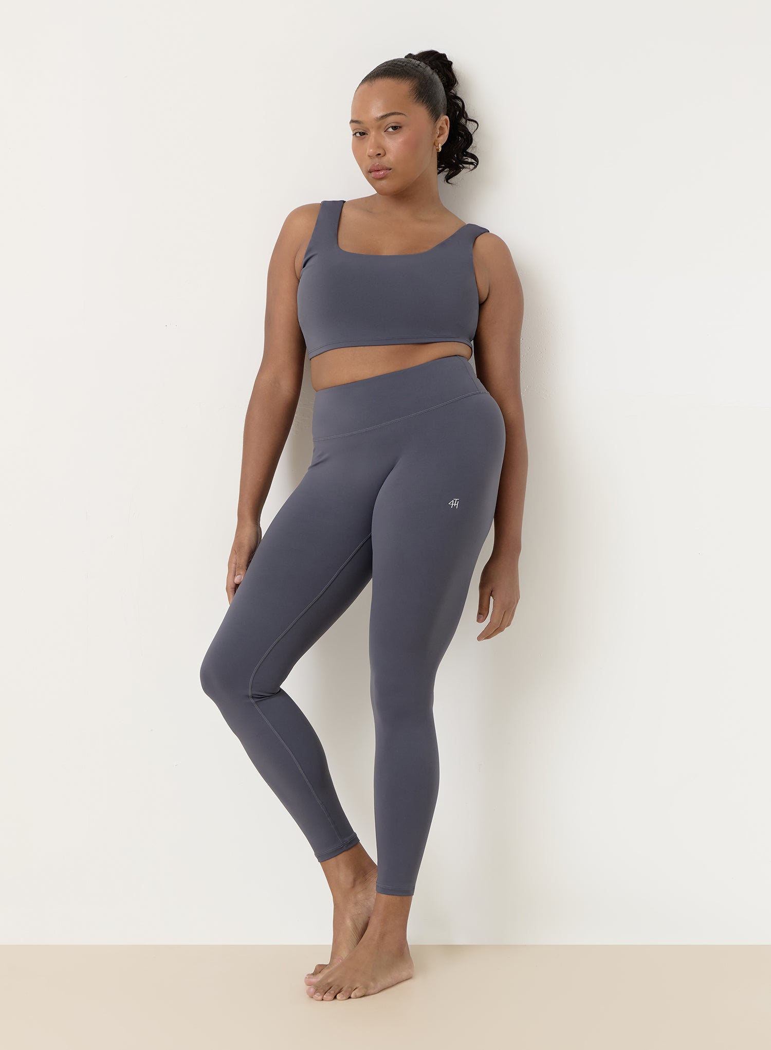 Slate Blue Fourth High Waisted Legging- Elessia