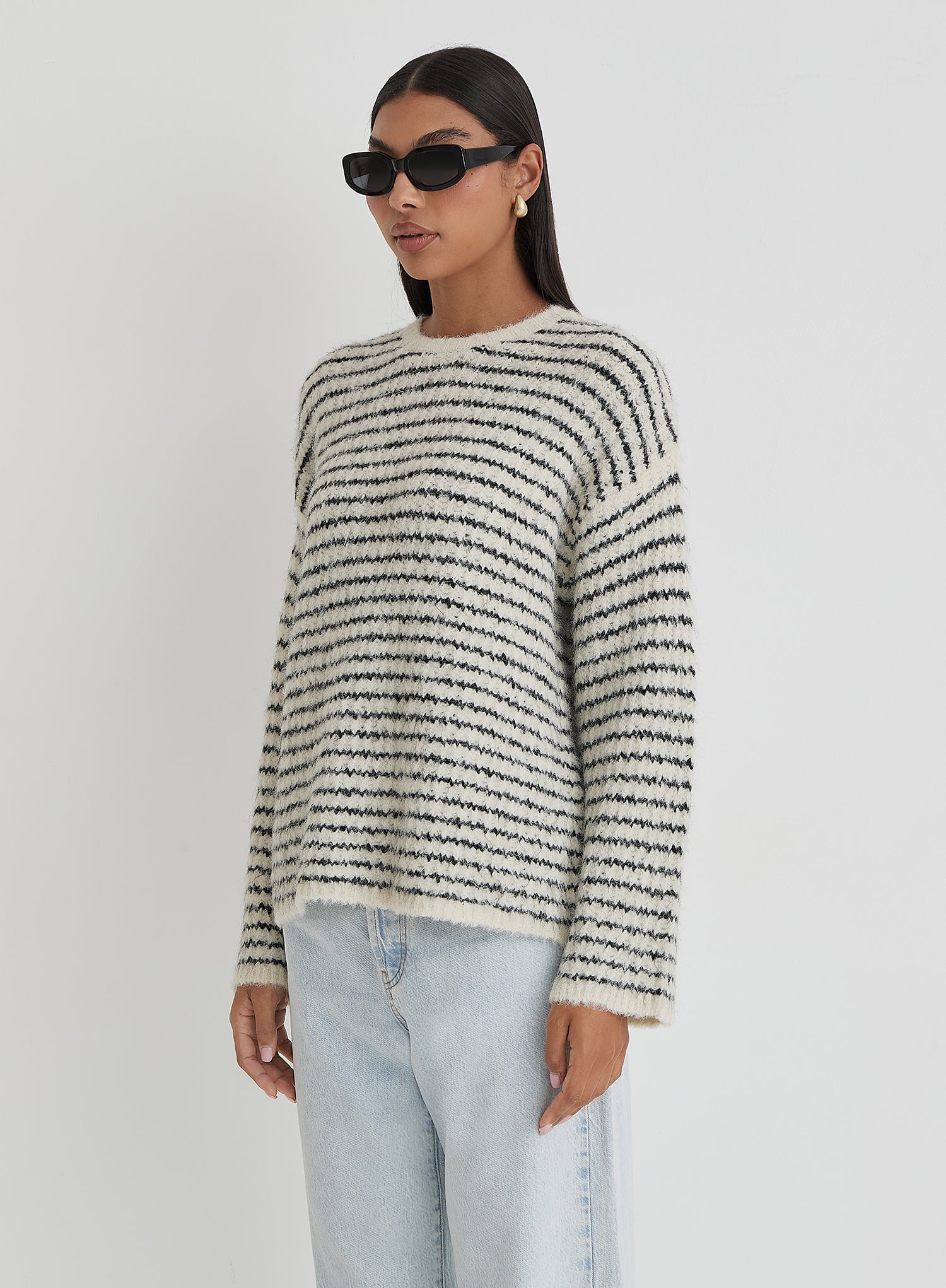 Stripe Oversized Brushed Knit Jumper- Eli