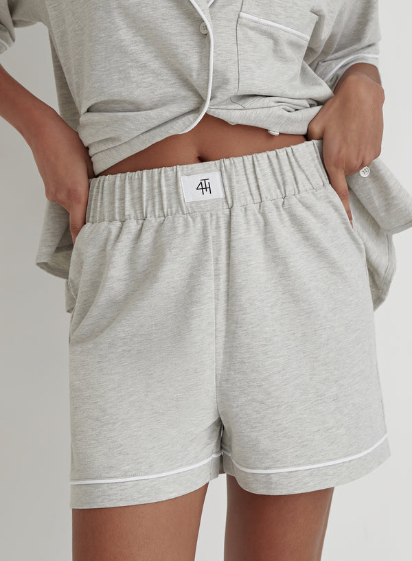 Grey Marl Jersey Pyjama Short- Chelsie