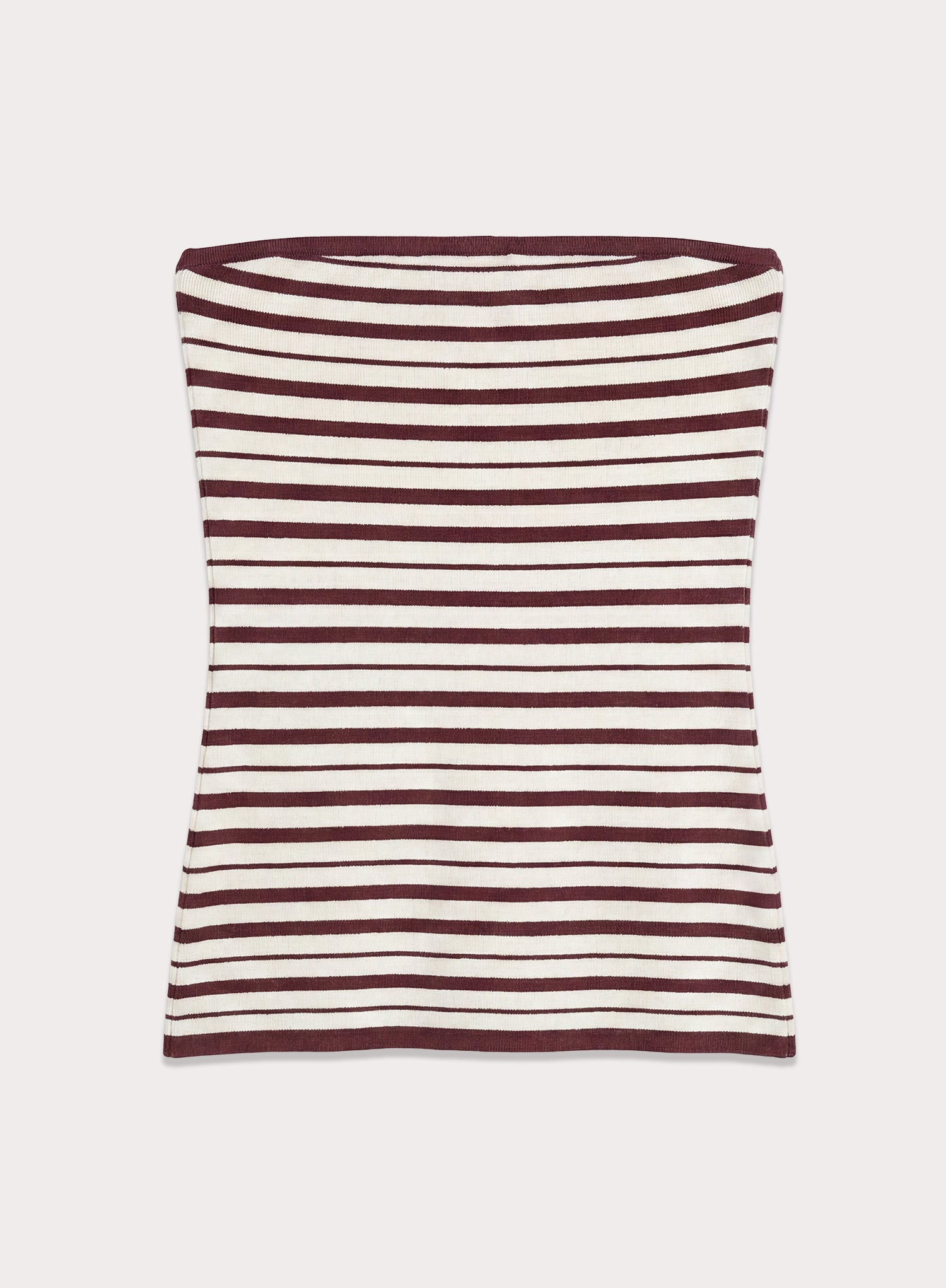 Chocolate Stripe Knitted Bandeau Top