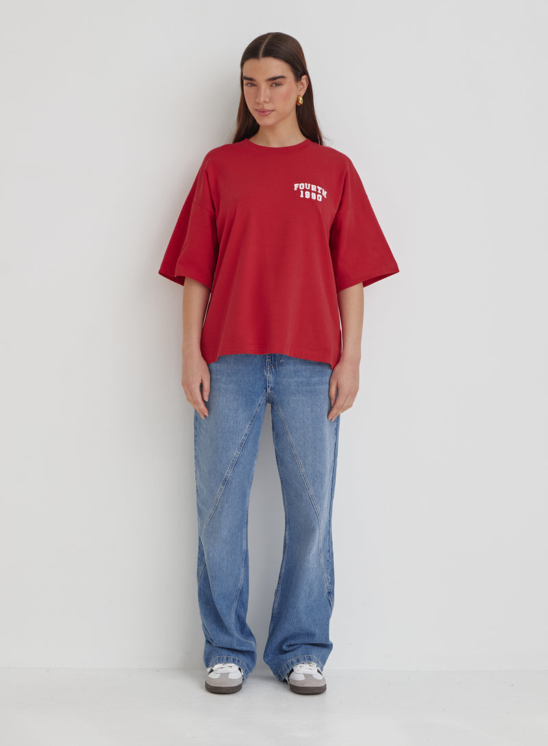 Cherry Red Fourth T-shirt- Tribeca