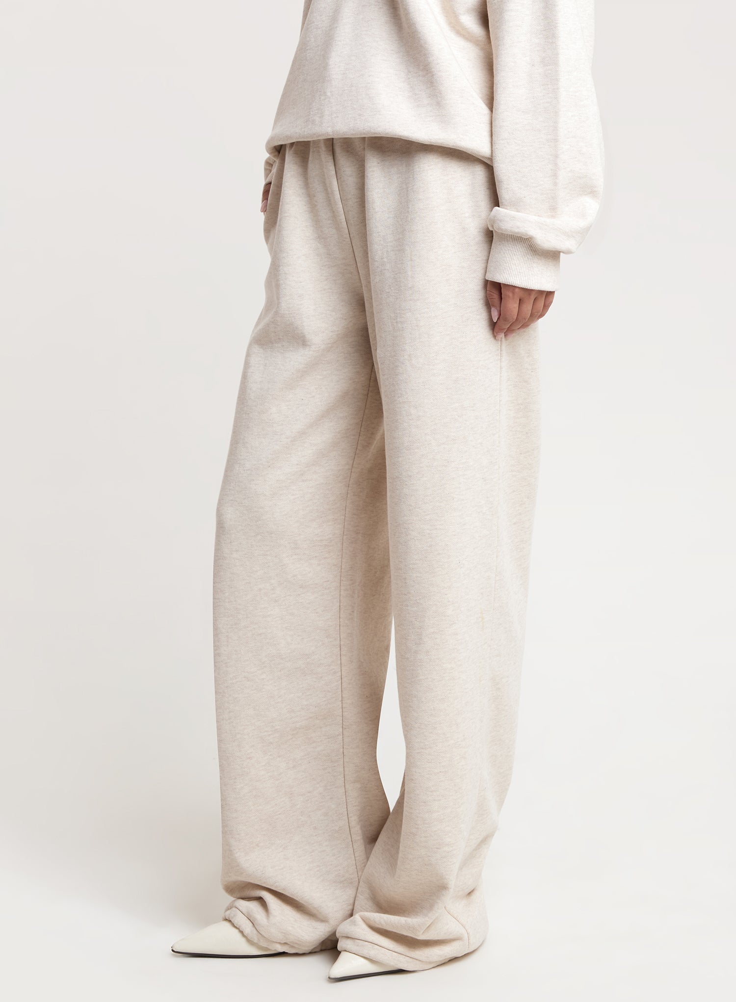Oatmeal Cotton Balloon Leg Joggers