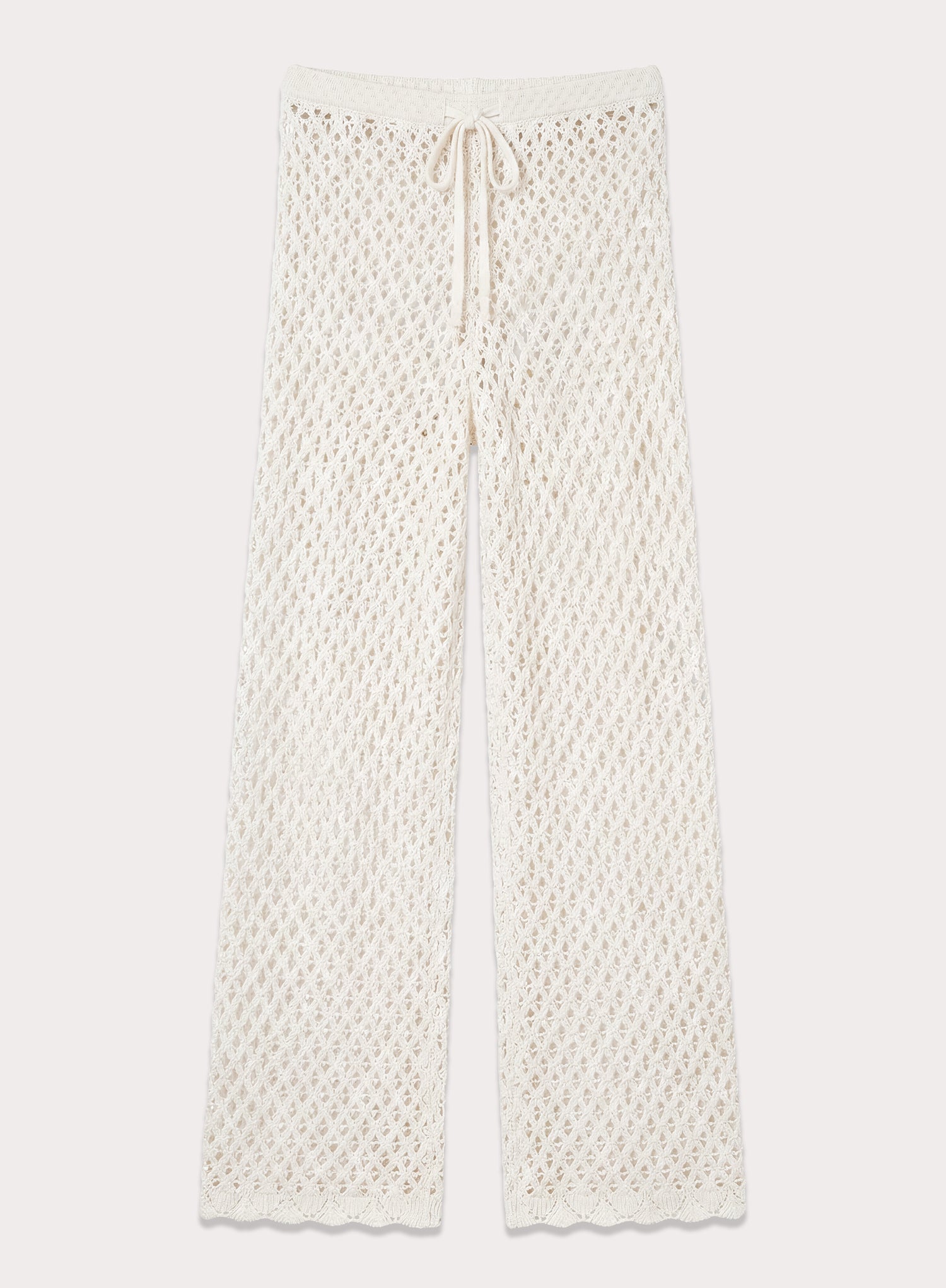Off White Crochet Trousers