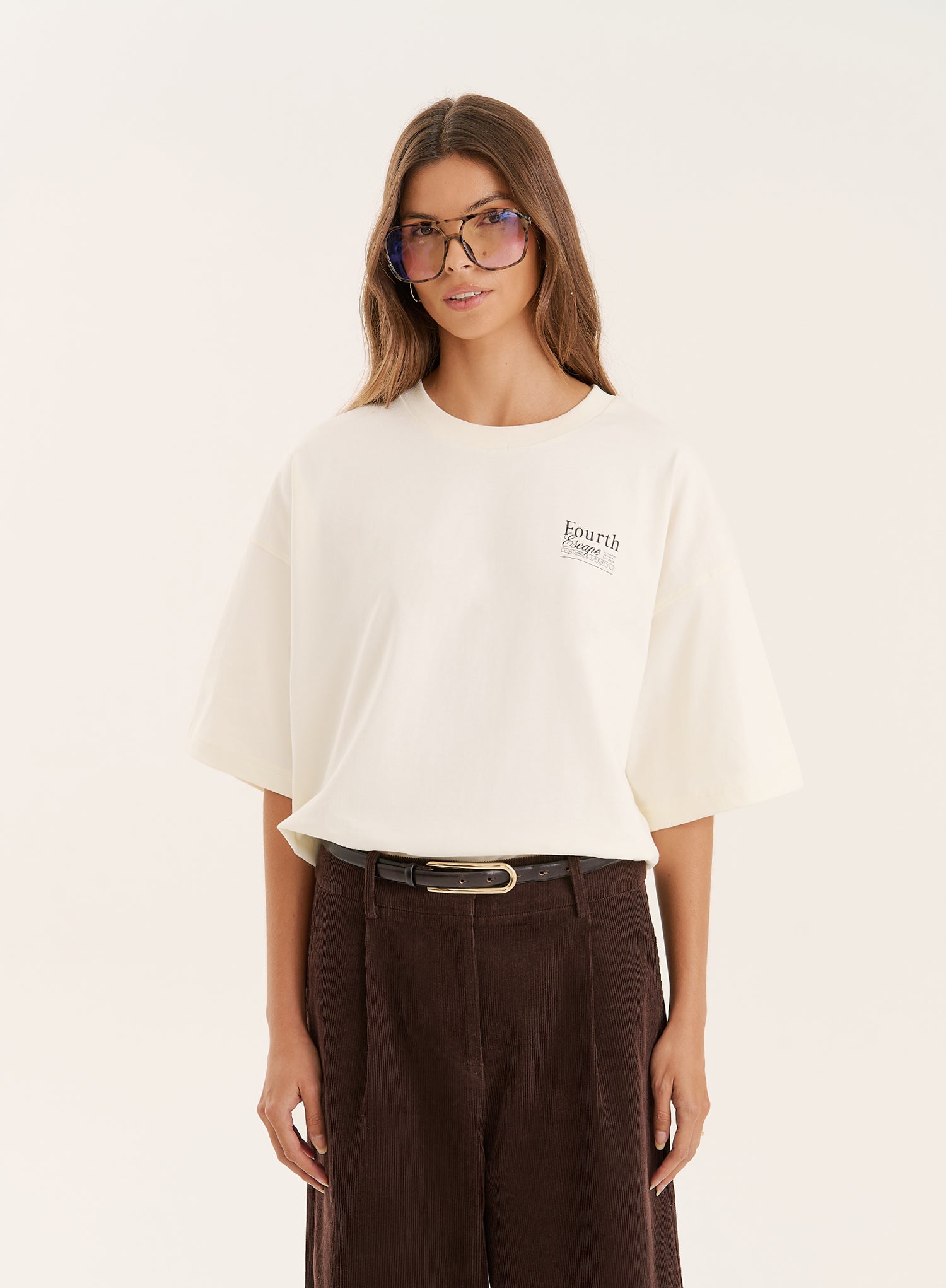 Cream Fourth Country Club Graphic T-Shirt