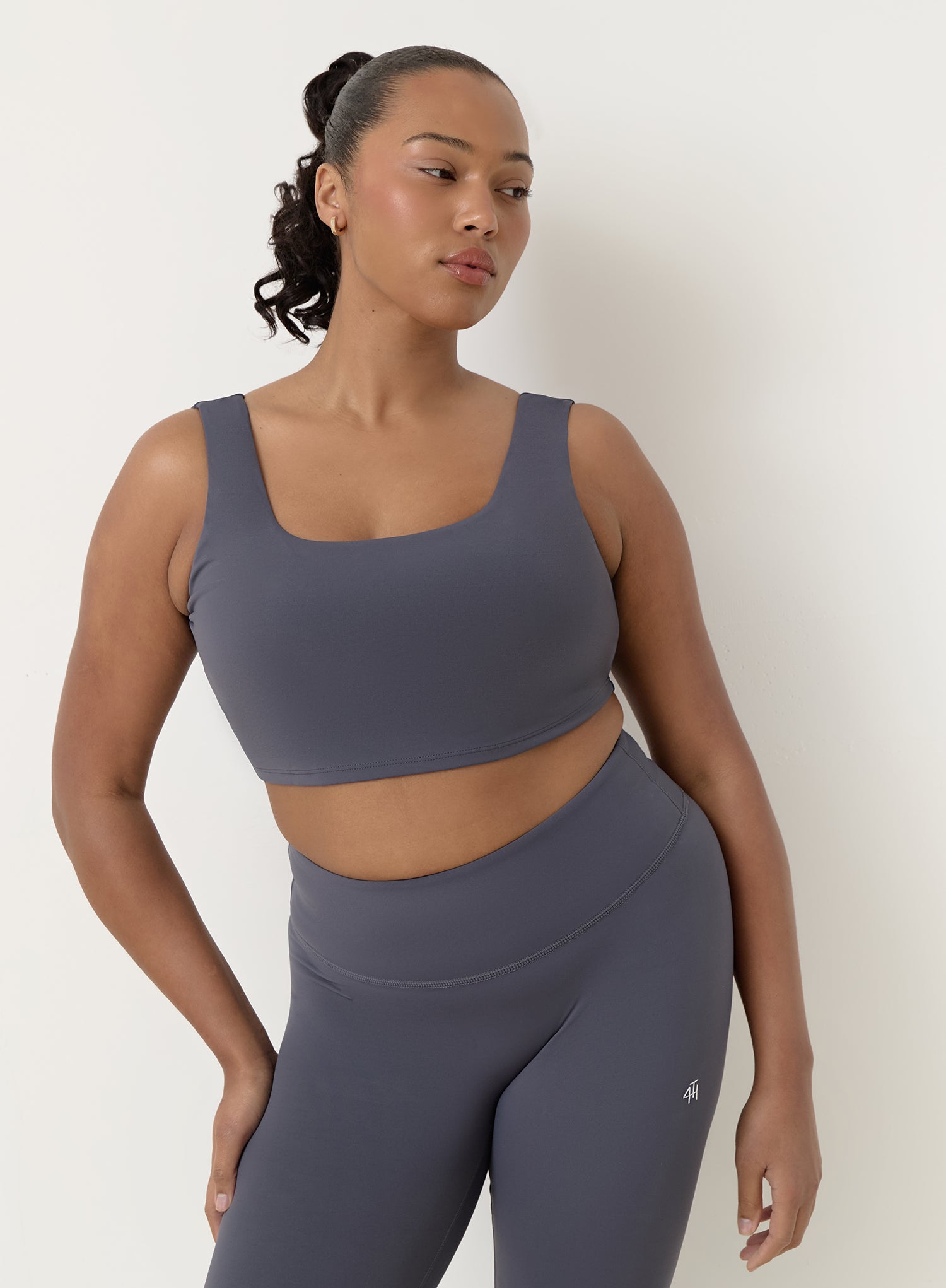 Slate Blue Fourth Crop Top- Elessia