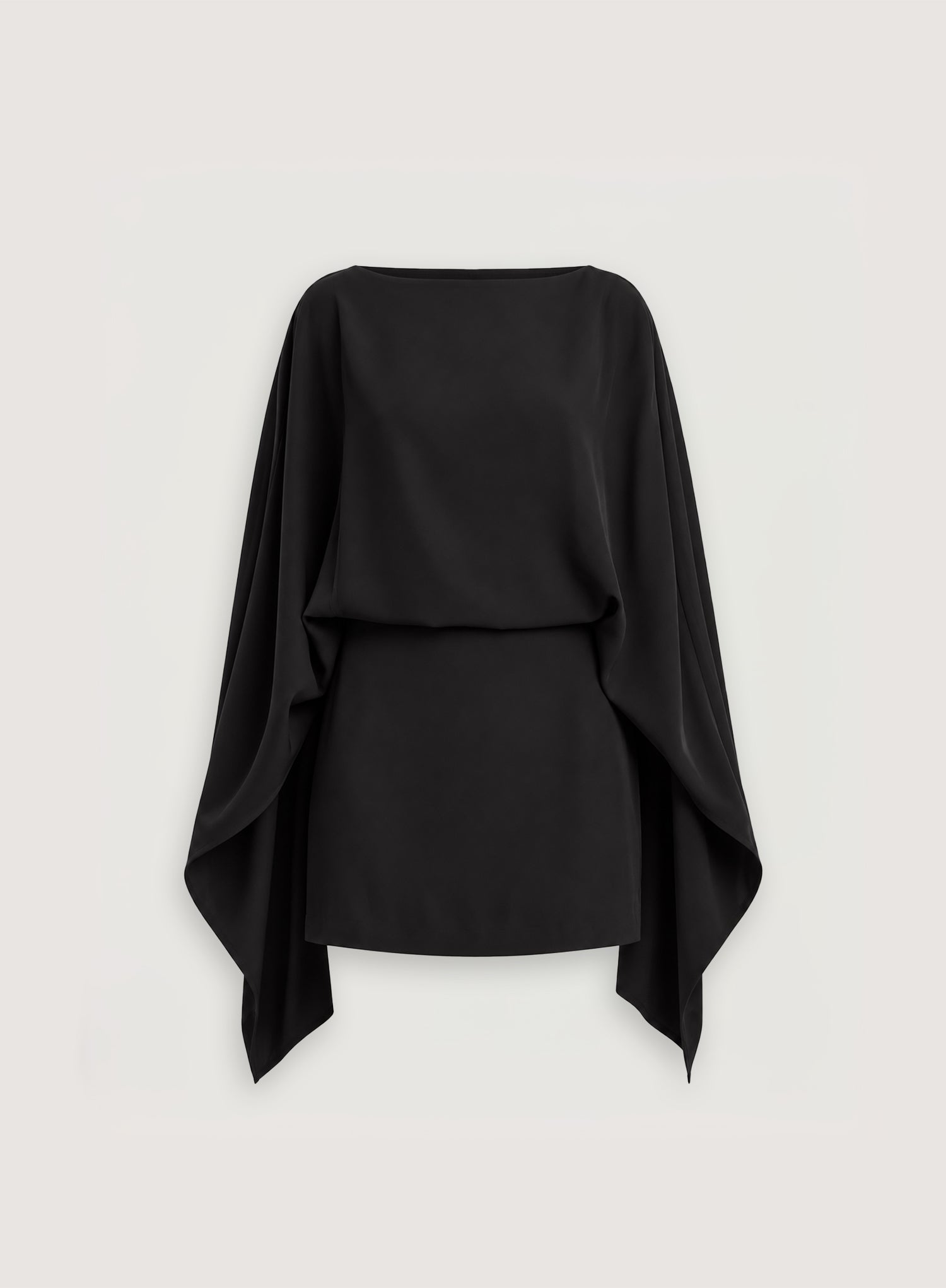 Black Cape Sleeve Mini Dress