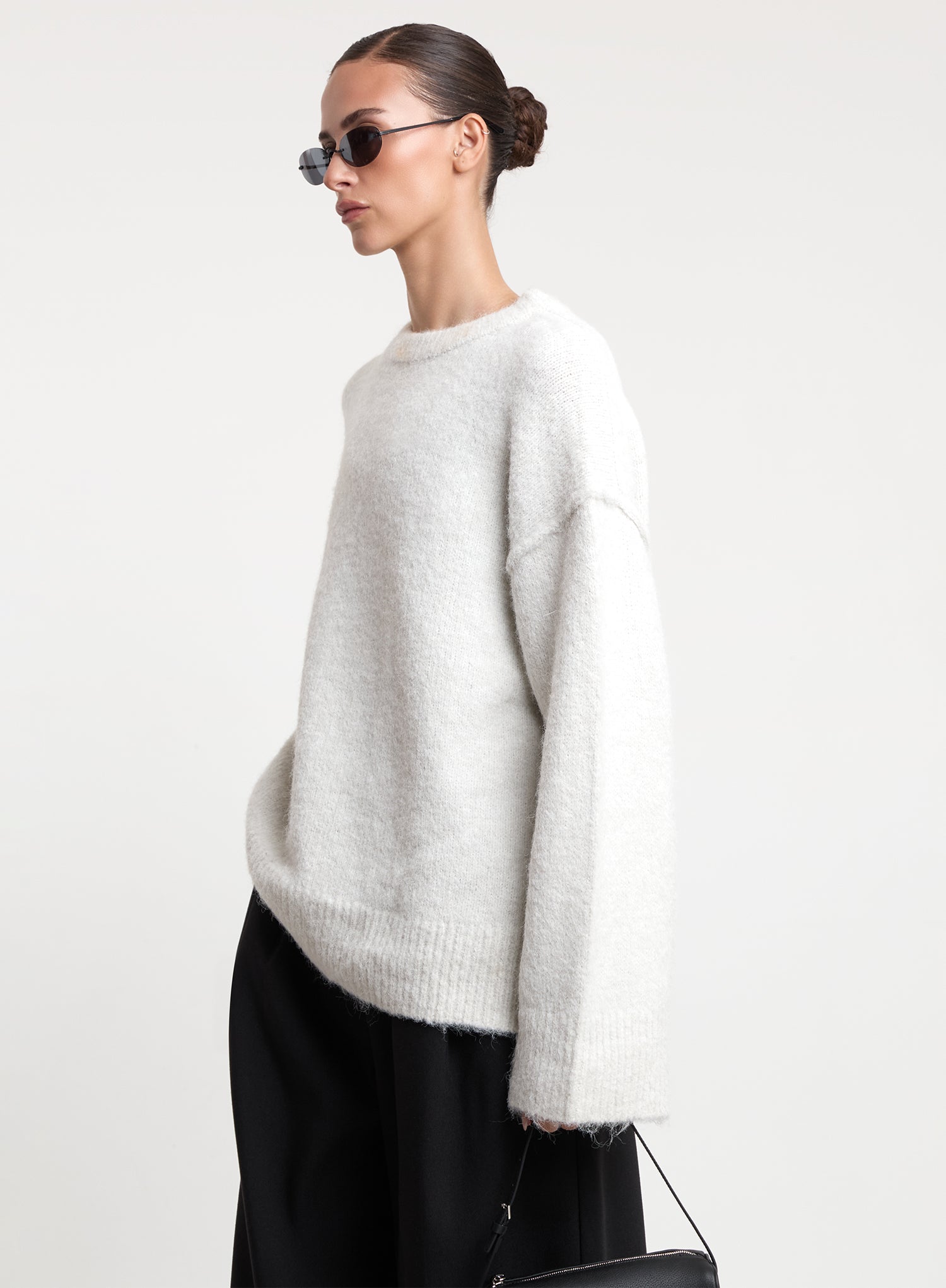 Cream Wool Blend Knitted Jumper