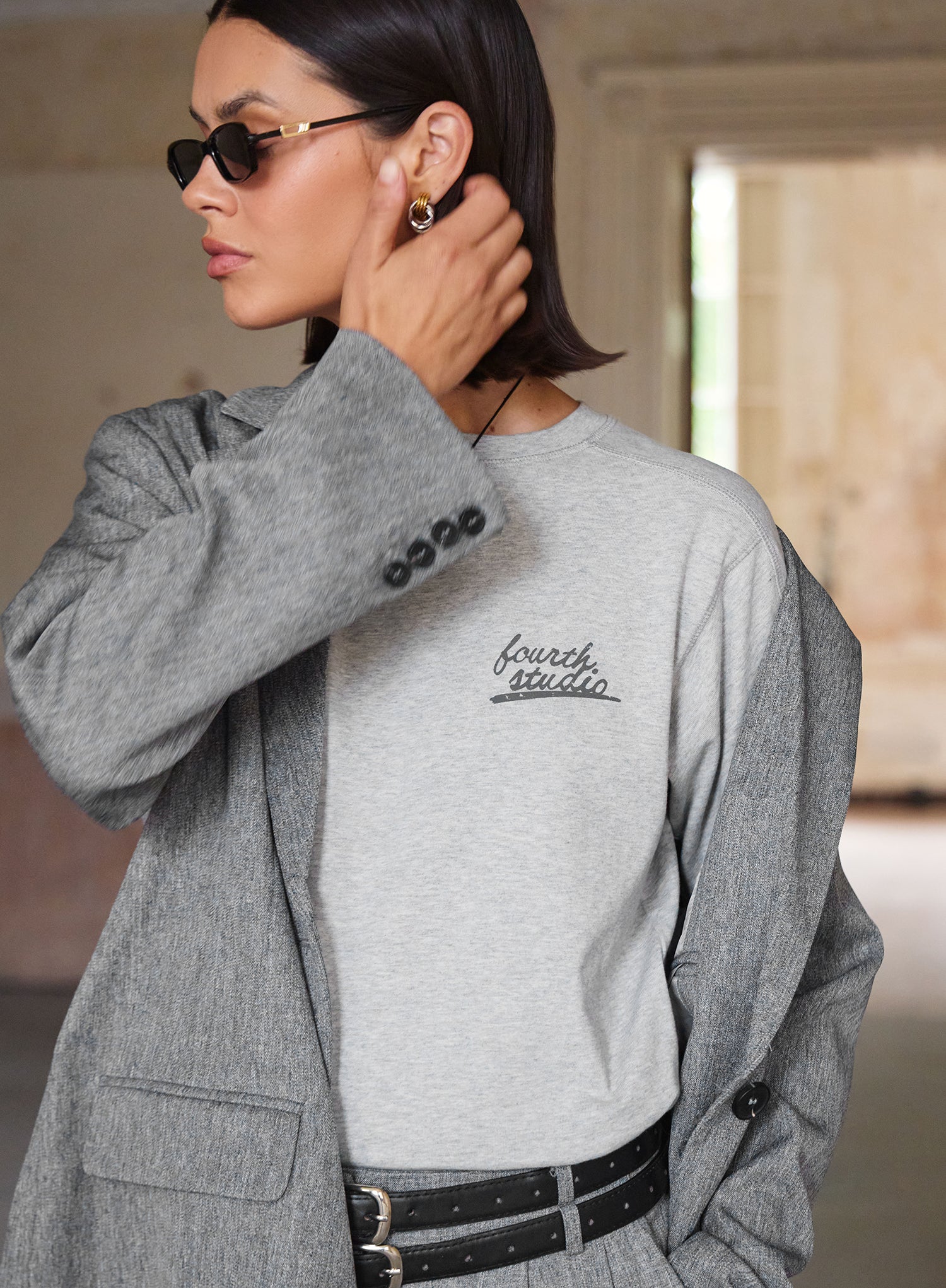 Grey Fourth Studio Cotton T-Shirt