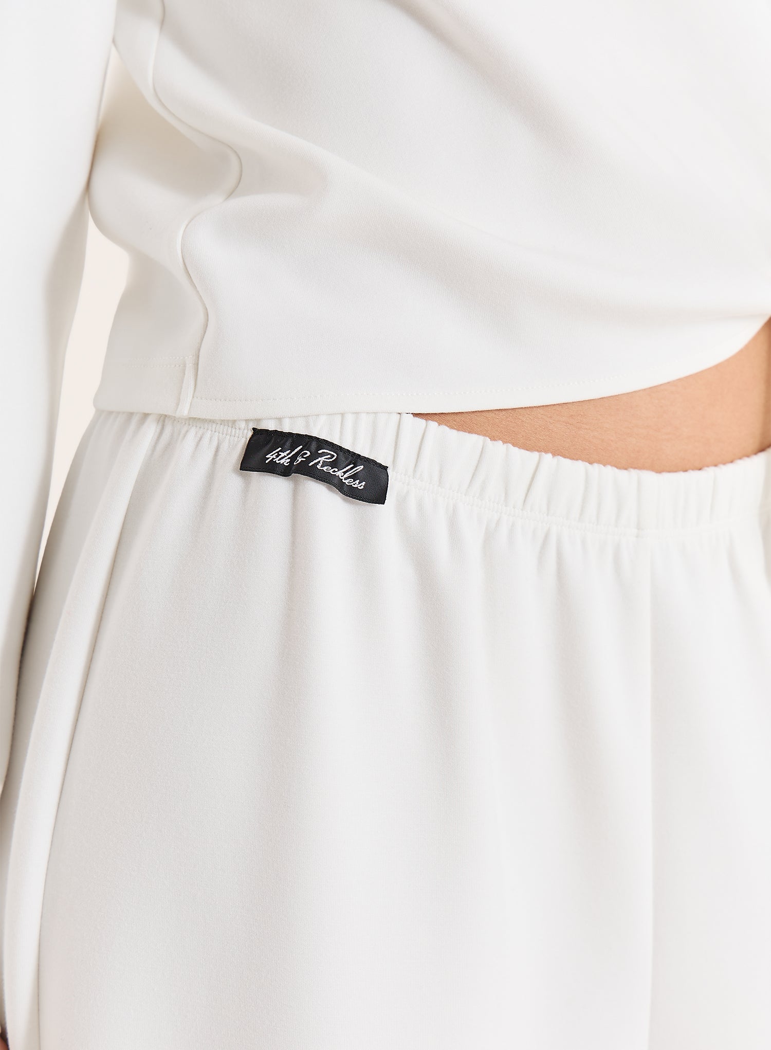 White Modal Balloon Leg Trousers