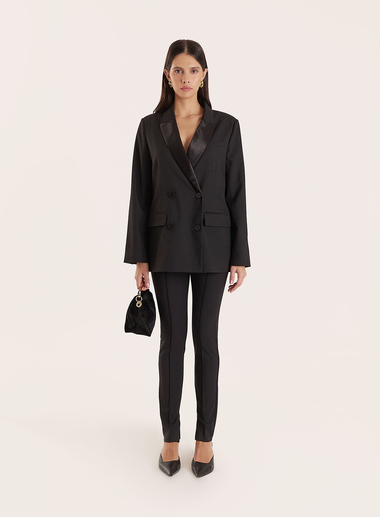 Black Slim Fit Tailored Stretch Trouser