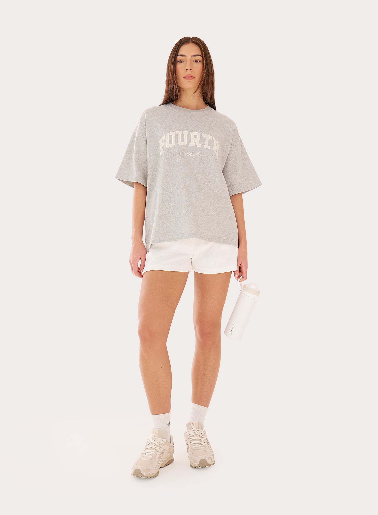 Grey Fourth Branded Cotton Oversized T-Shirt