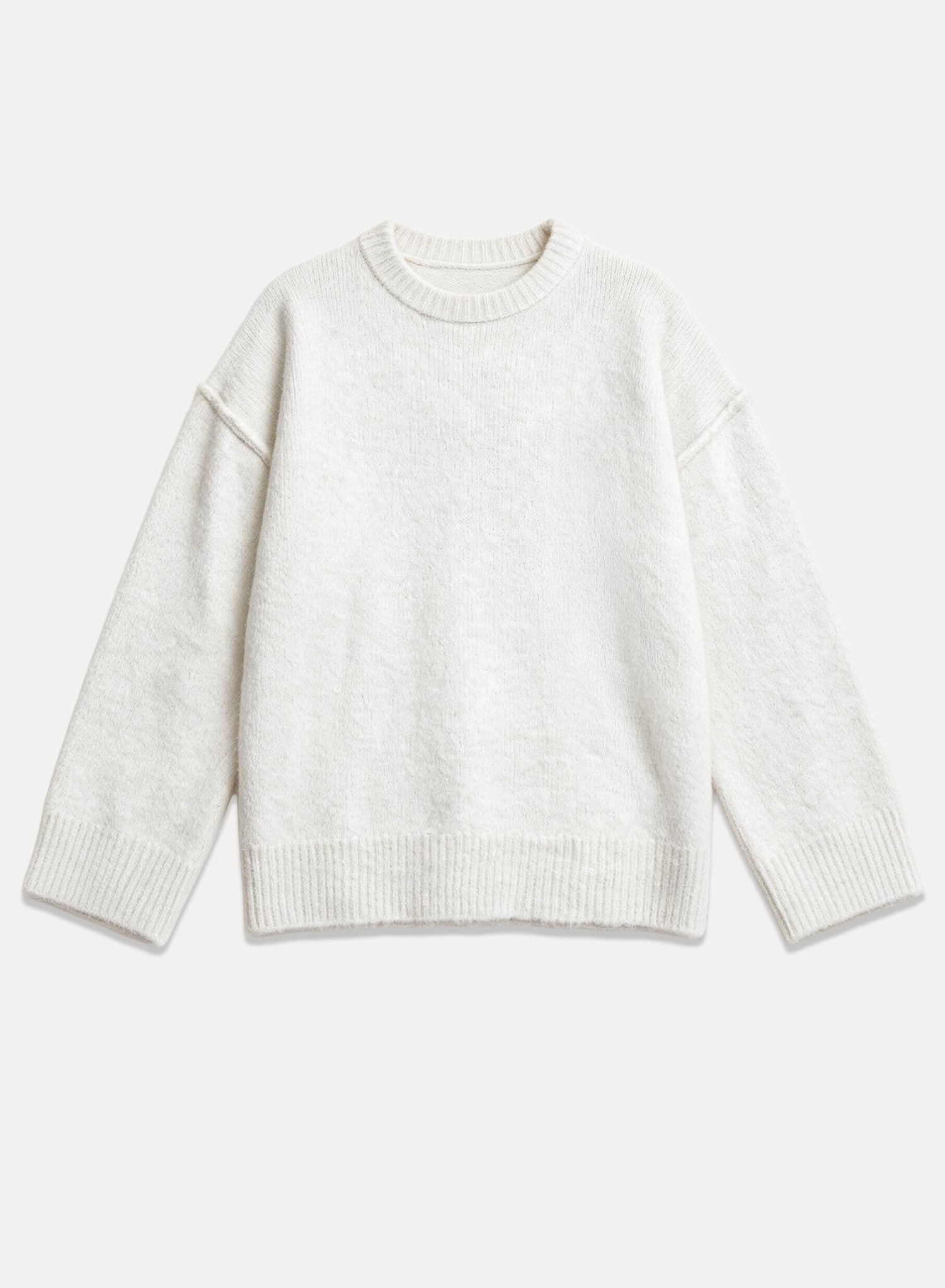 Cream Wool Blend Knitted Jumper