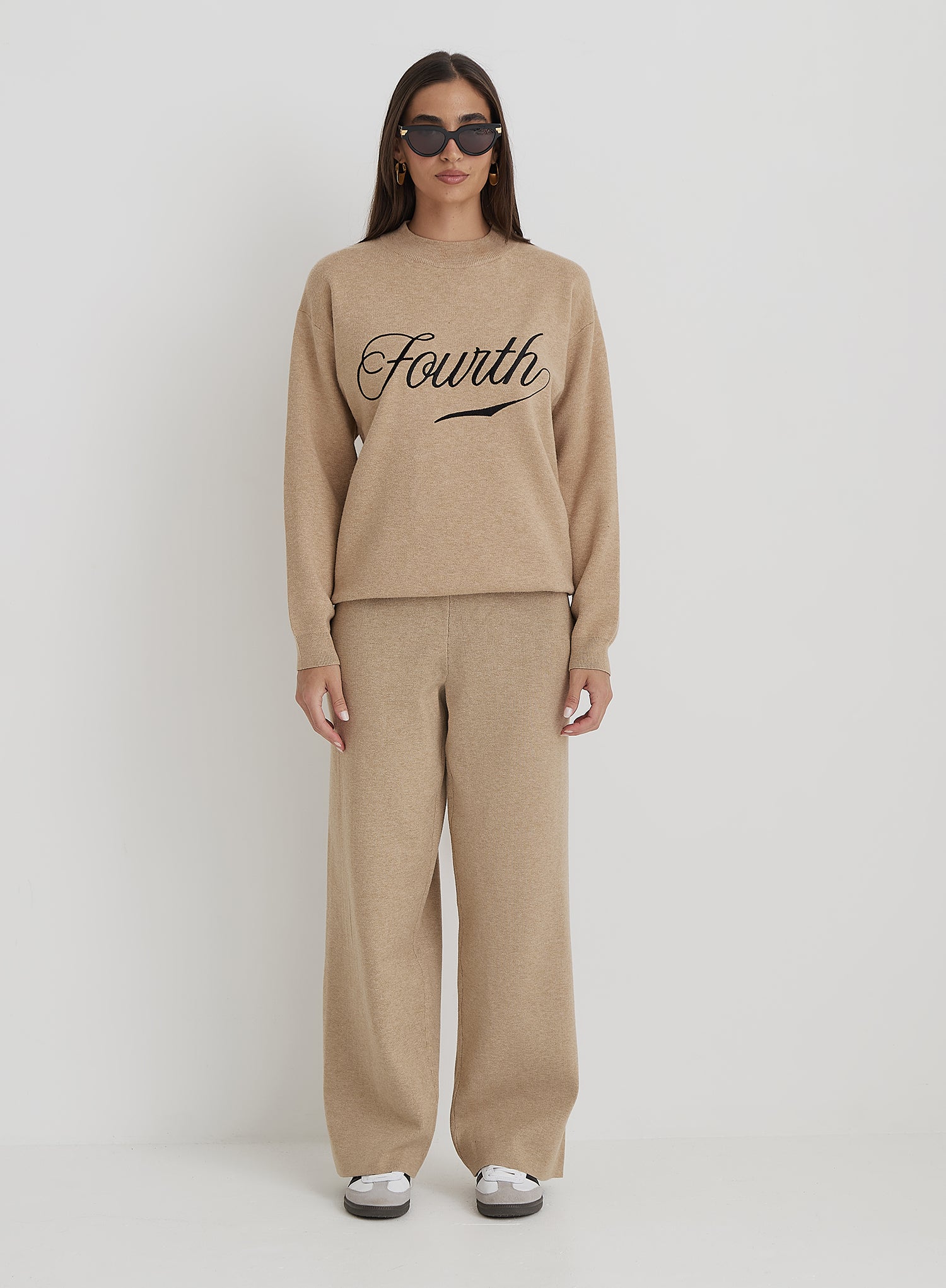 Beige Knitted Fourth Jumper- Avery