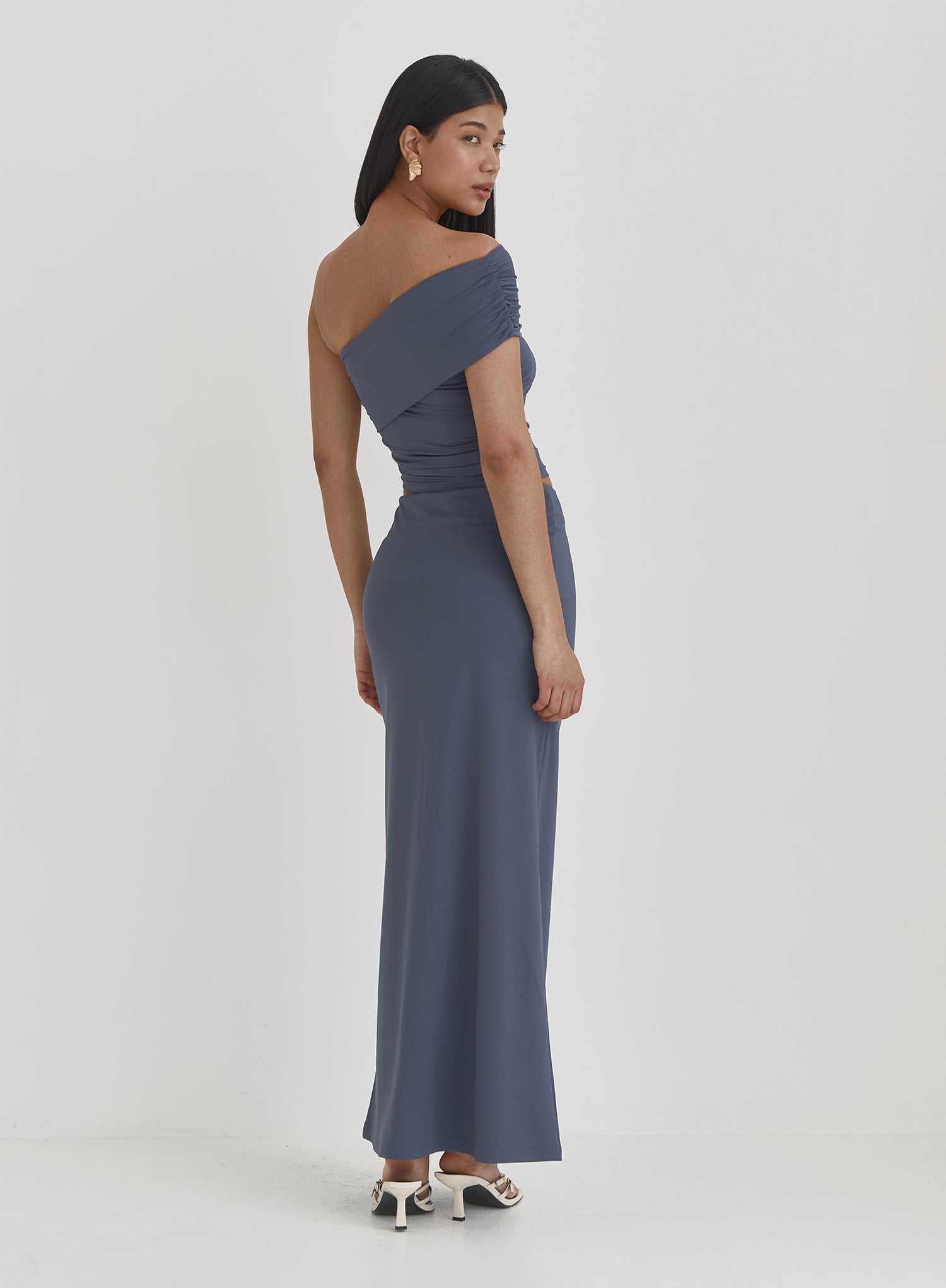 Blue Jersey Maxi Skirt- Kaitlyn