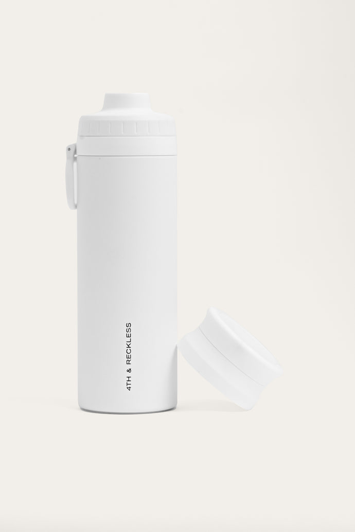 White 4th Sport Shaker Water Bottle- 700ml