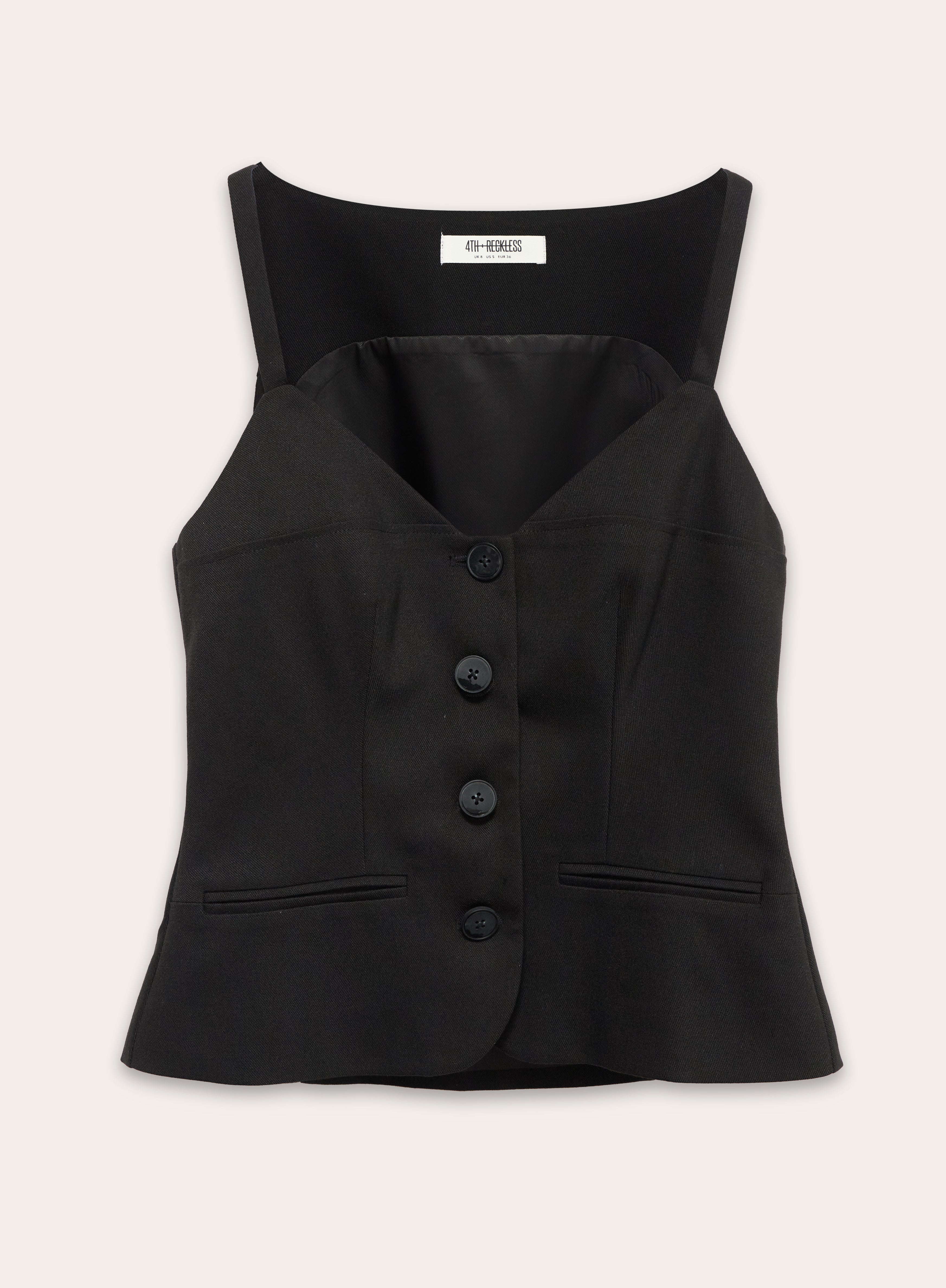 Black Tailored Waistcoat