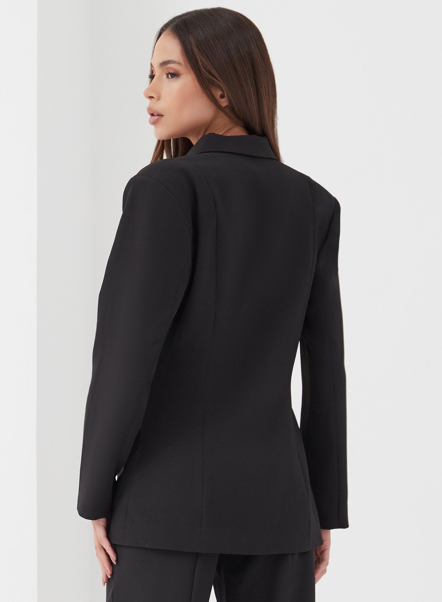 Black Double Breasted Blazer - Aster