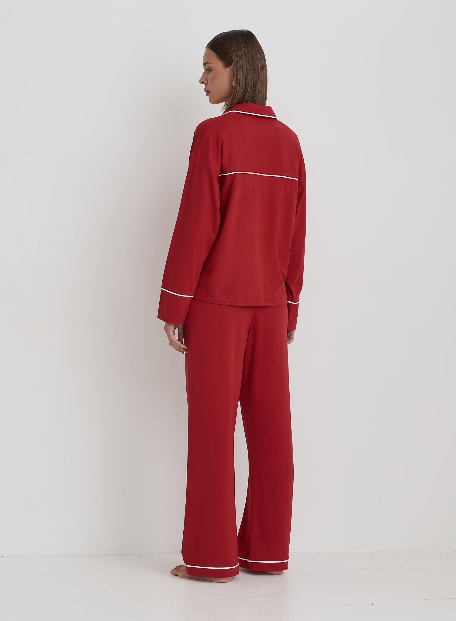 Red Jersey Pyjama Trouser- Jenifer