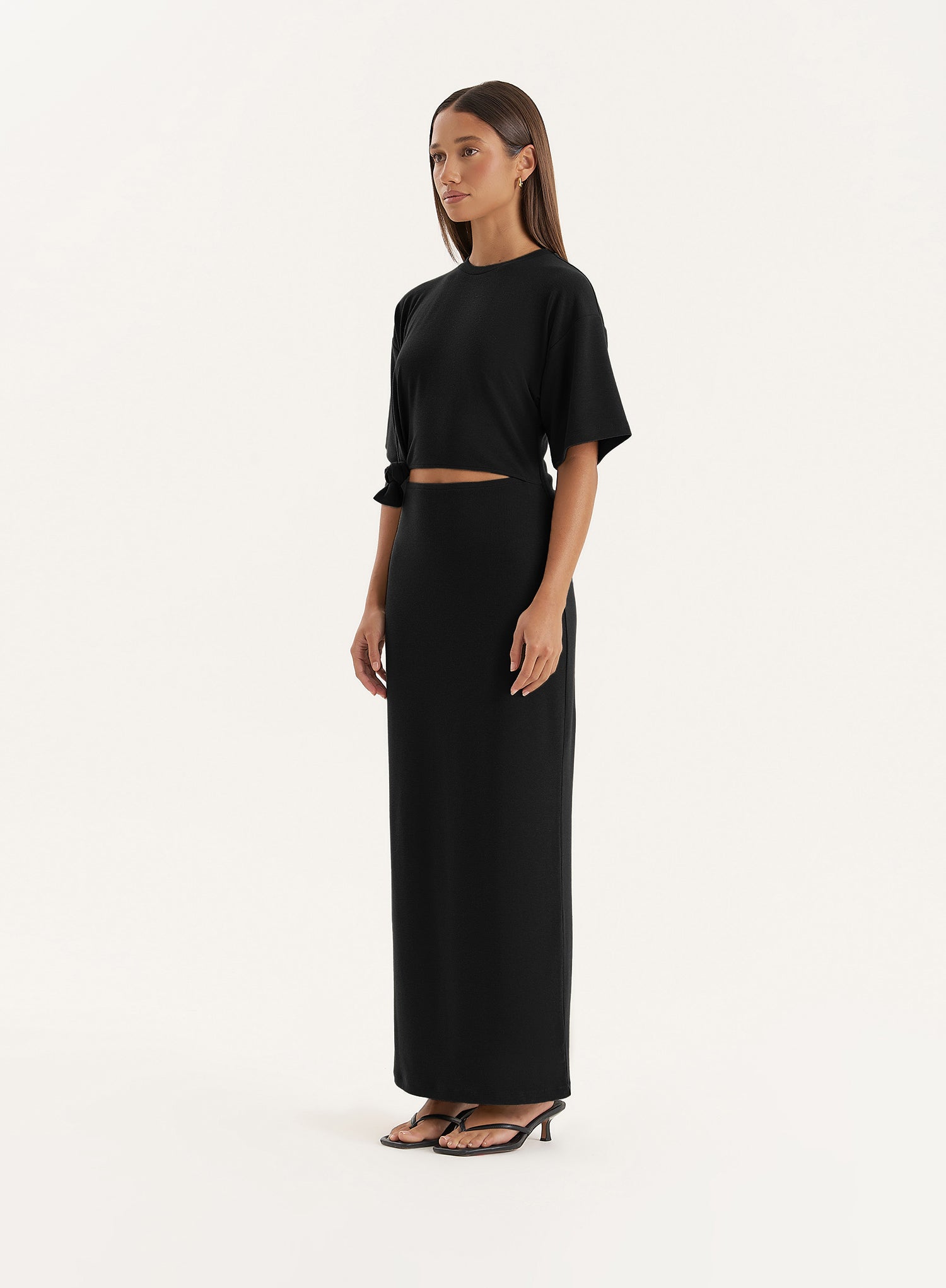 Black Cut Out Maxi Dress- Summer