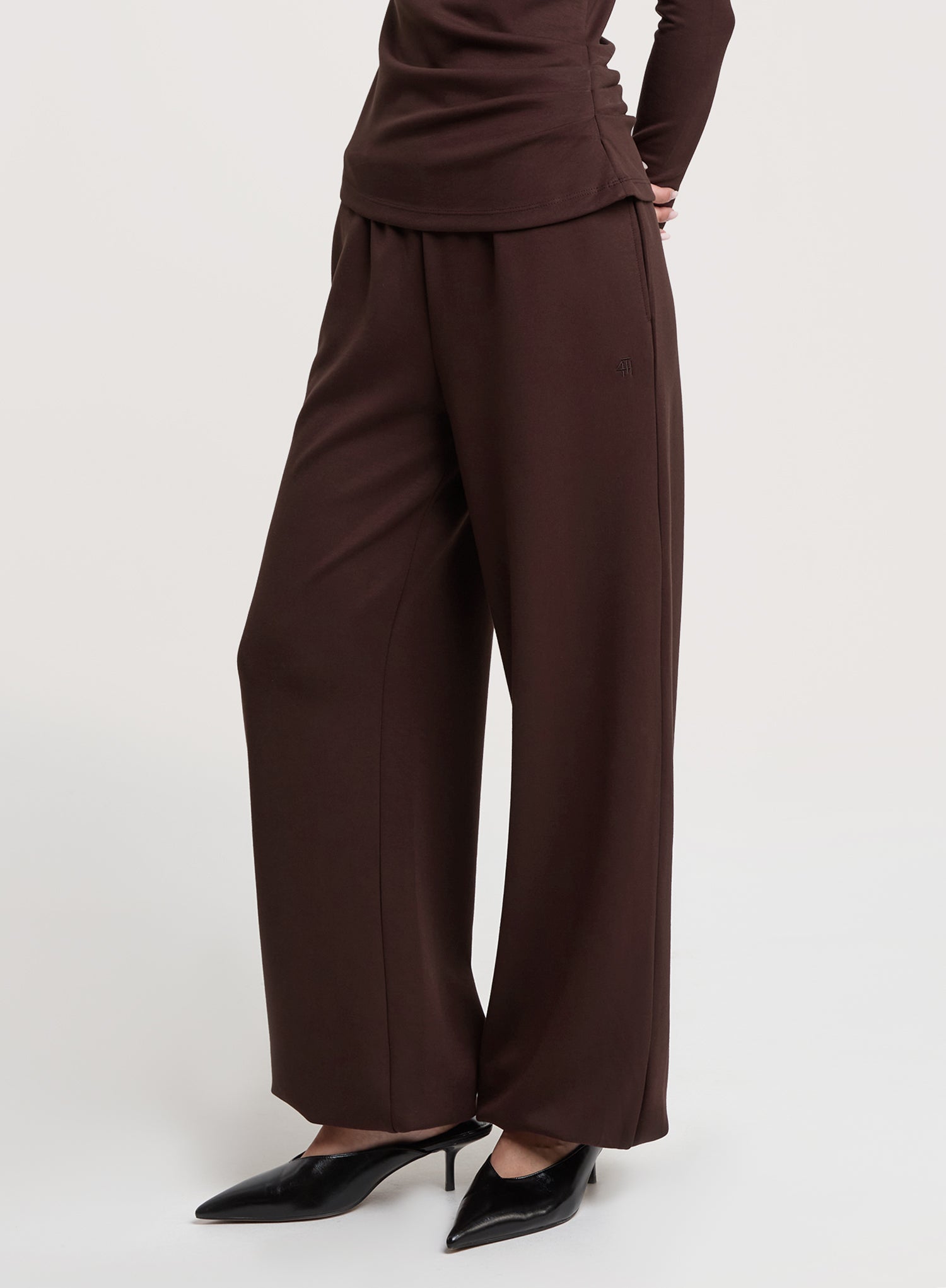 Chocolate Brown Balloon Leg Joggers