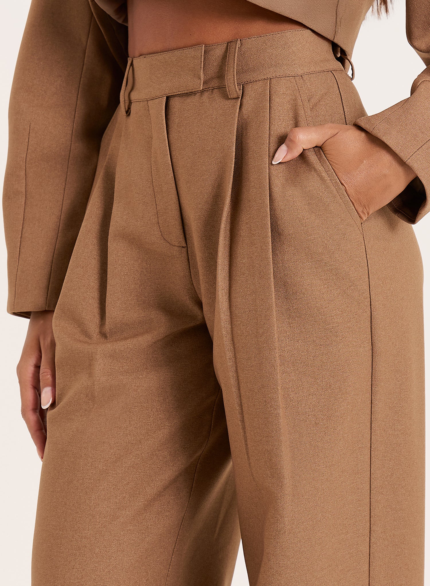 Women s Taupe Tailored Straight Leg Trousers Stanlie 4th Reckless women-s-taupe-tailored-straight-leg-trousers-stanlie-4th-reckless