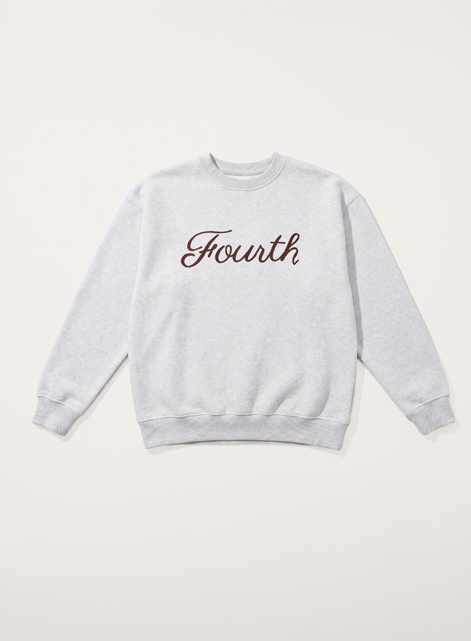 Light Grey Fourth Script Slogan Sweatshirt