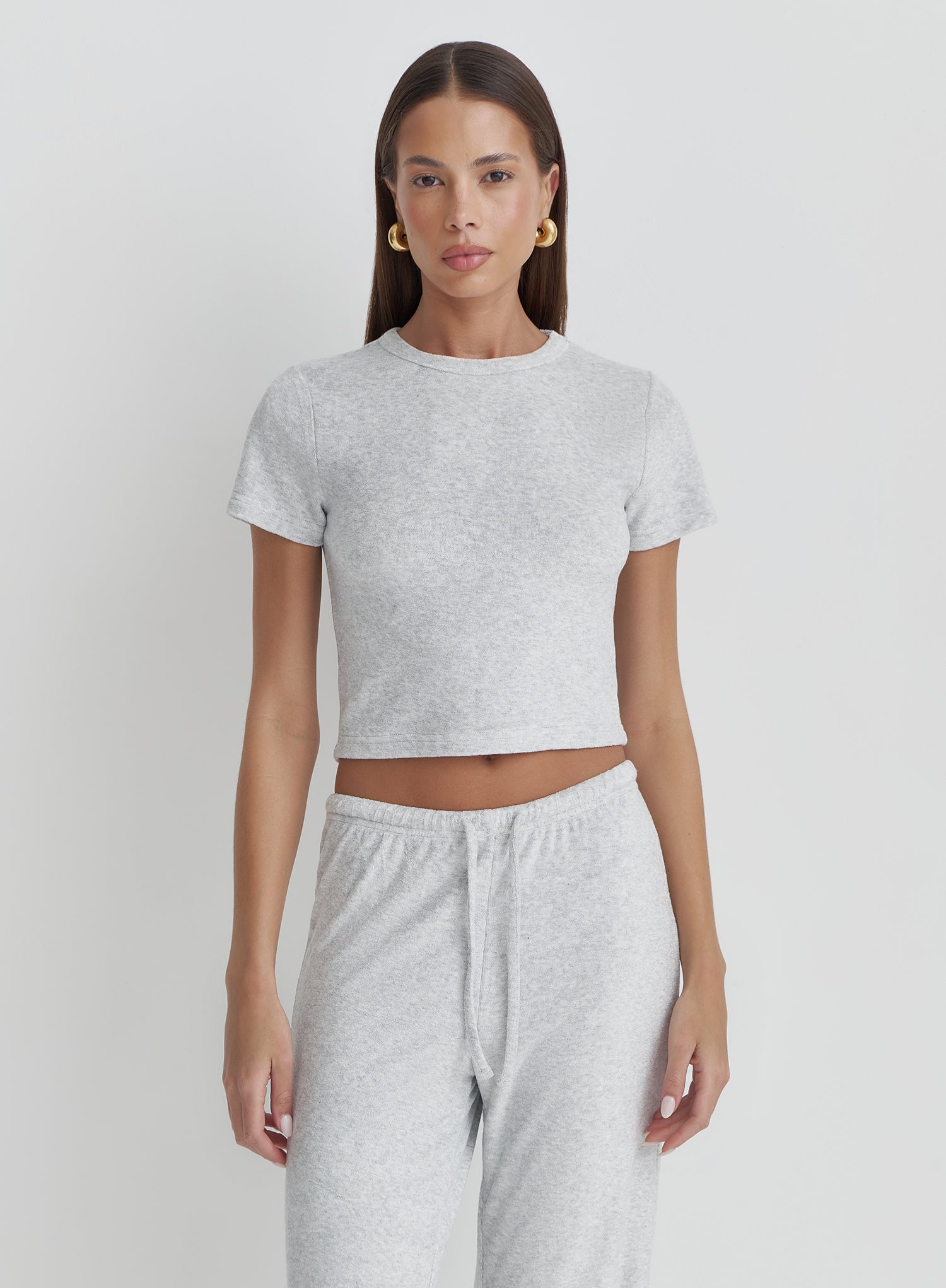 Grey Towelling Baby Tee