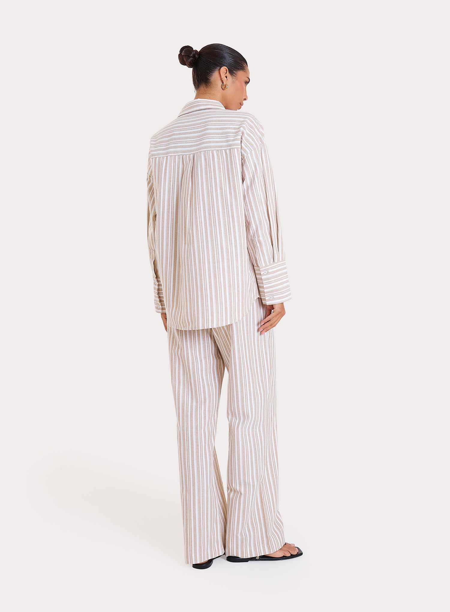 Stripe Wide Leg Trousers