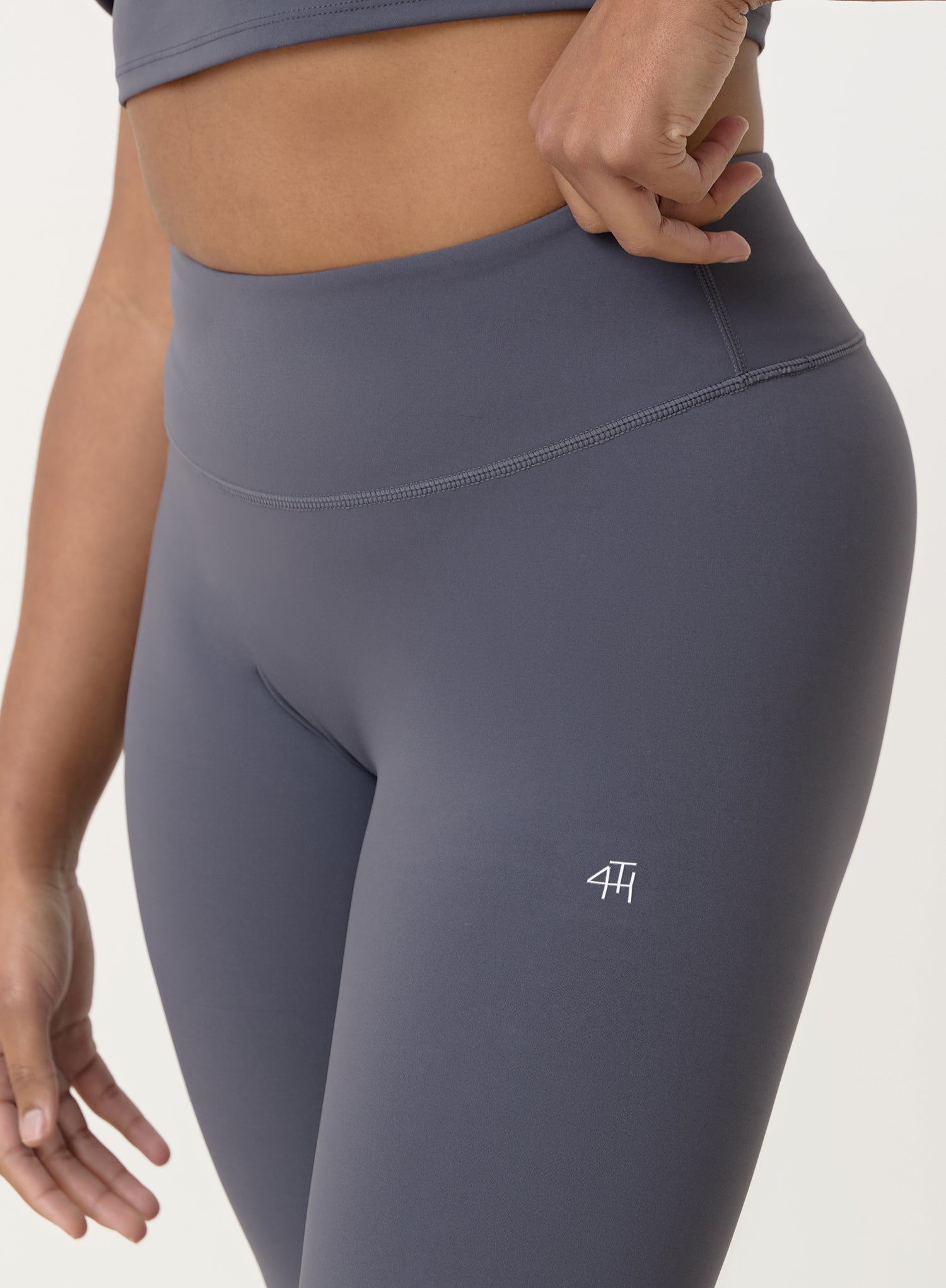 Slate Blue Fourth High Waisted Legging- Elessia