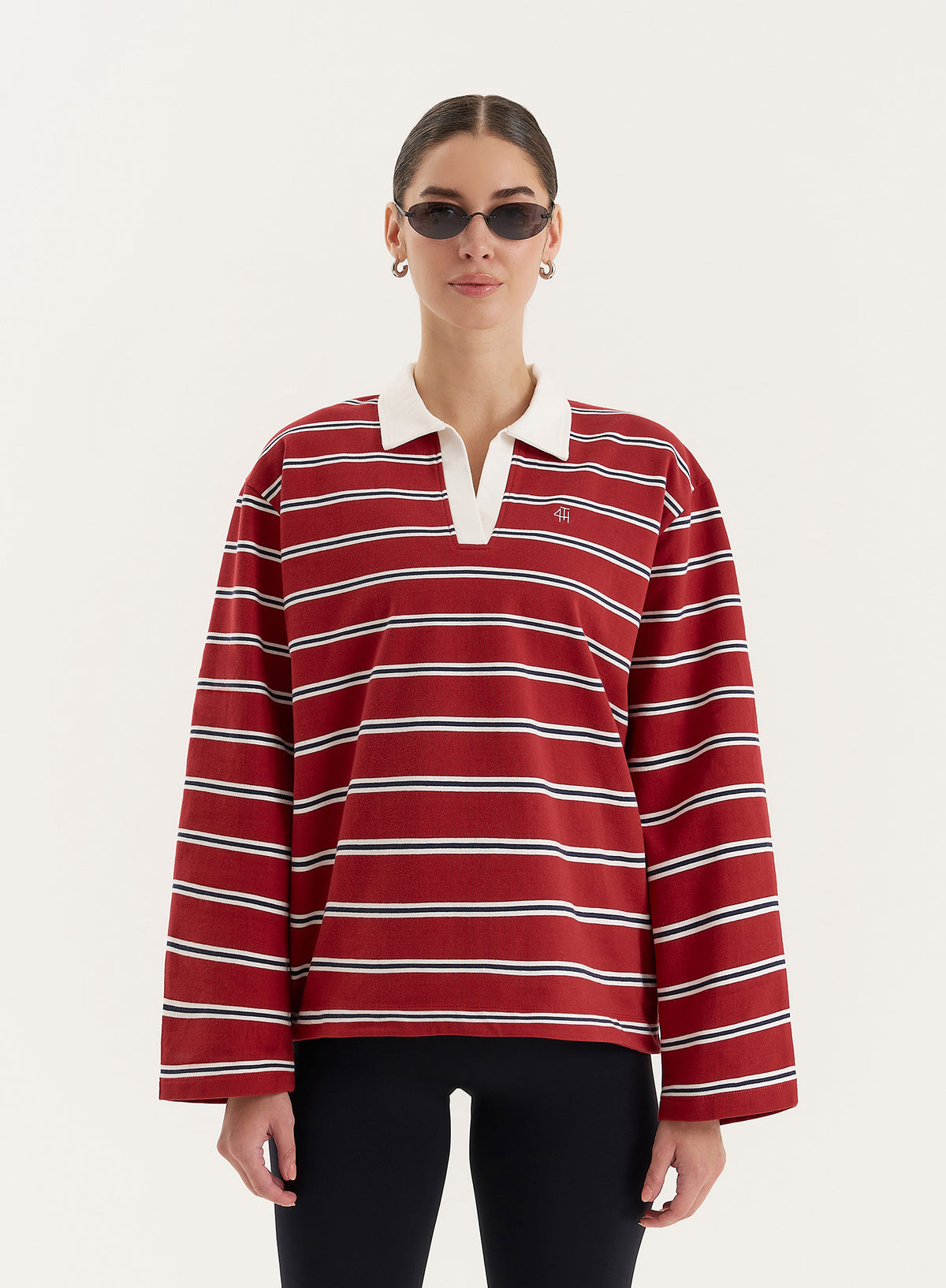 Women's Multi Stripe Oversized Rugby Top | Alicia | 4th & Reckless