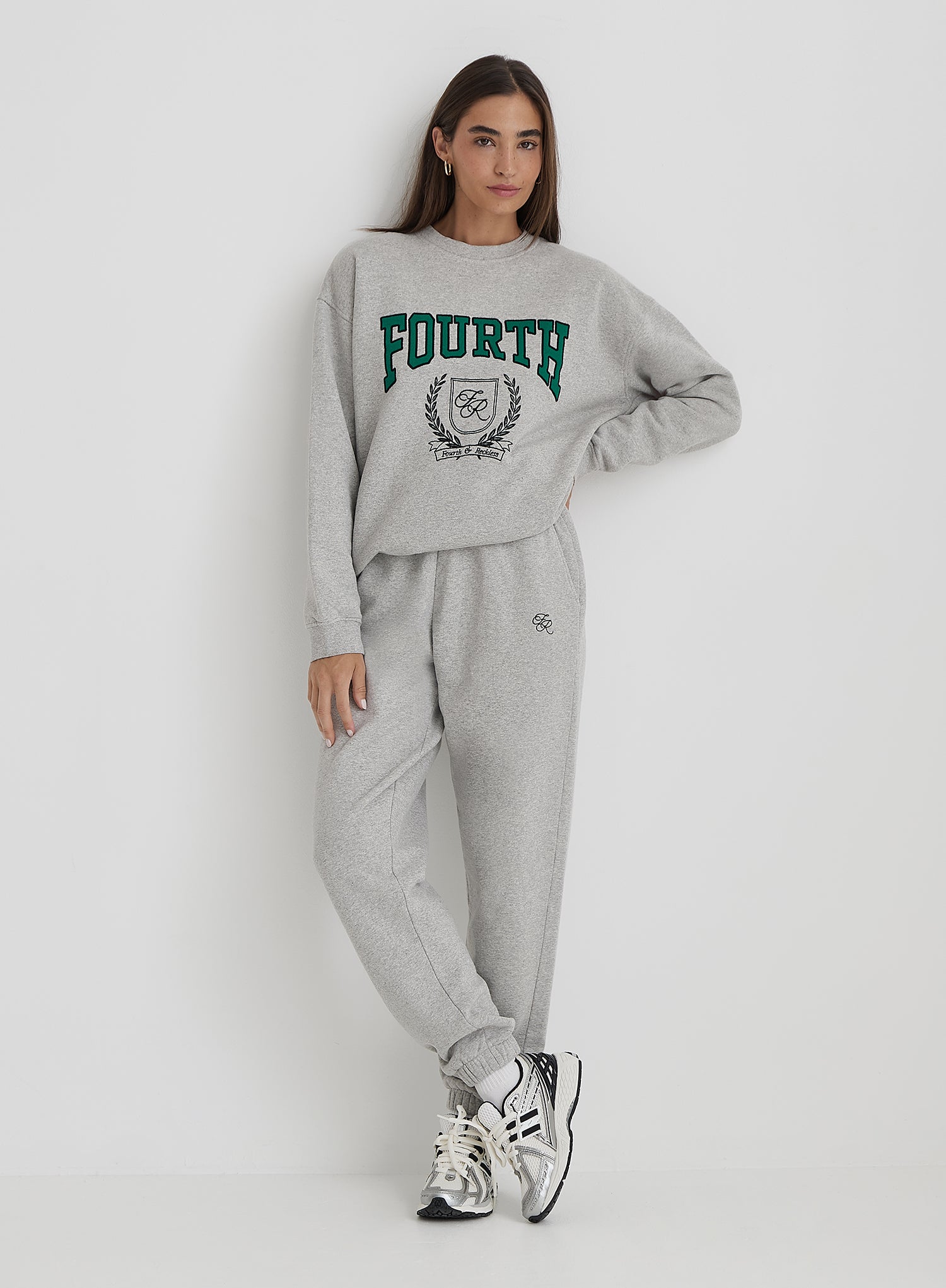 Grey Fourth Varsity Oversized Sweatshirt- Arlo