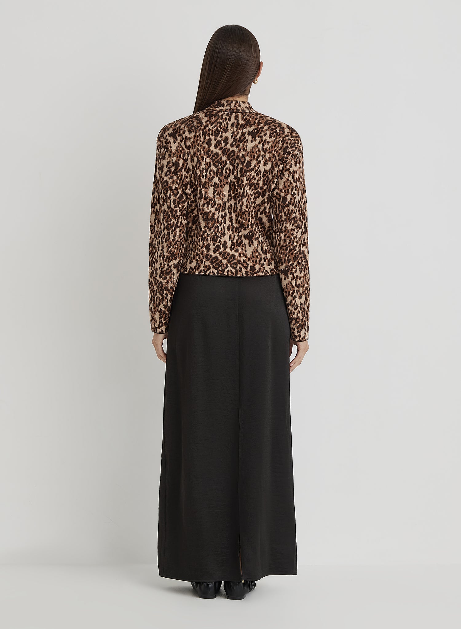 Leopard Print Knitted Cardigan- Drew