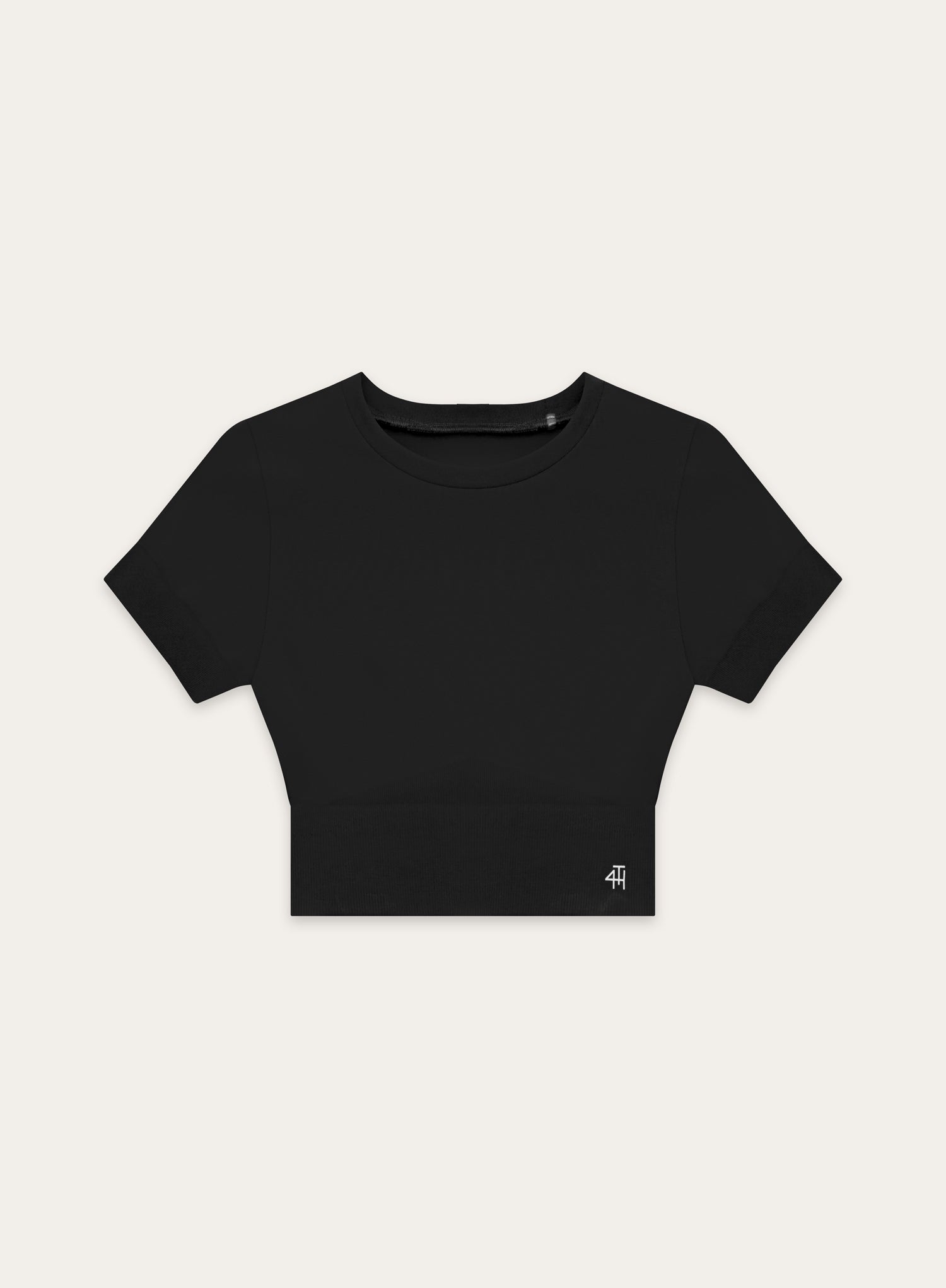 Black Seamless Gym Crop Top- Brogan