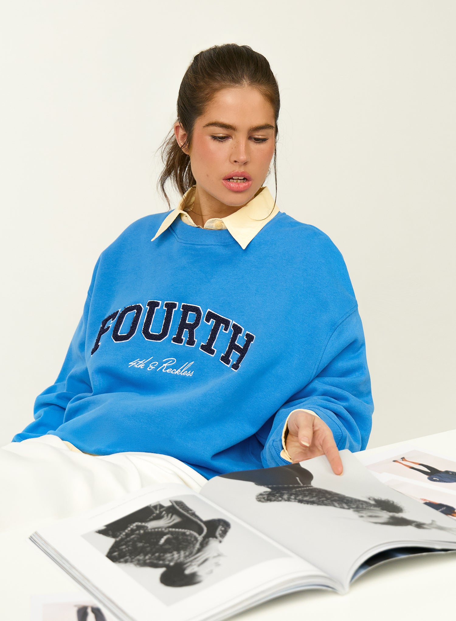 Bright Blue Fourth Branded Sweatshirt