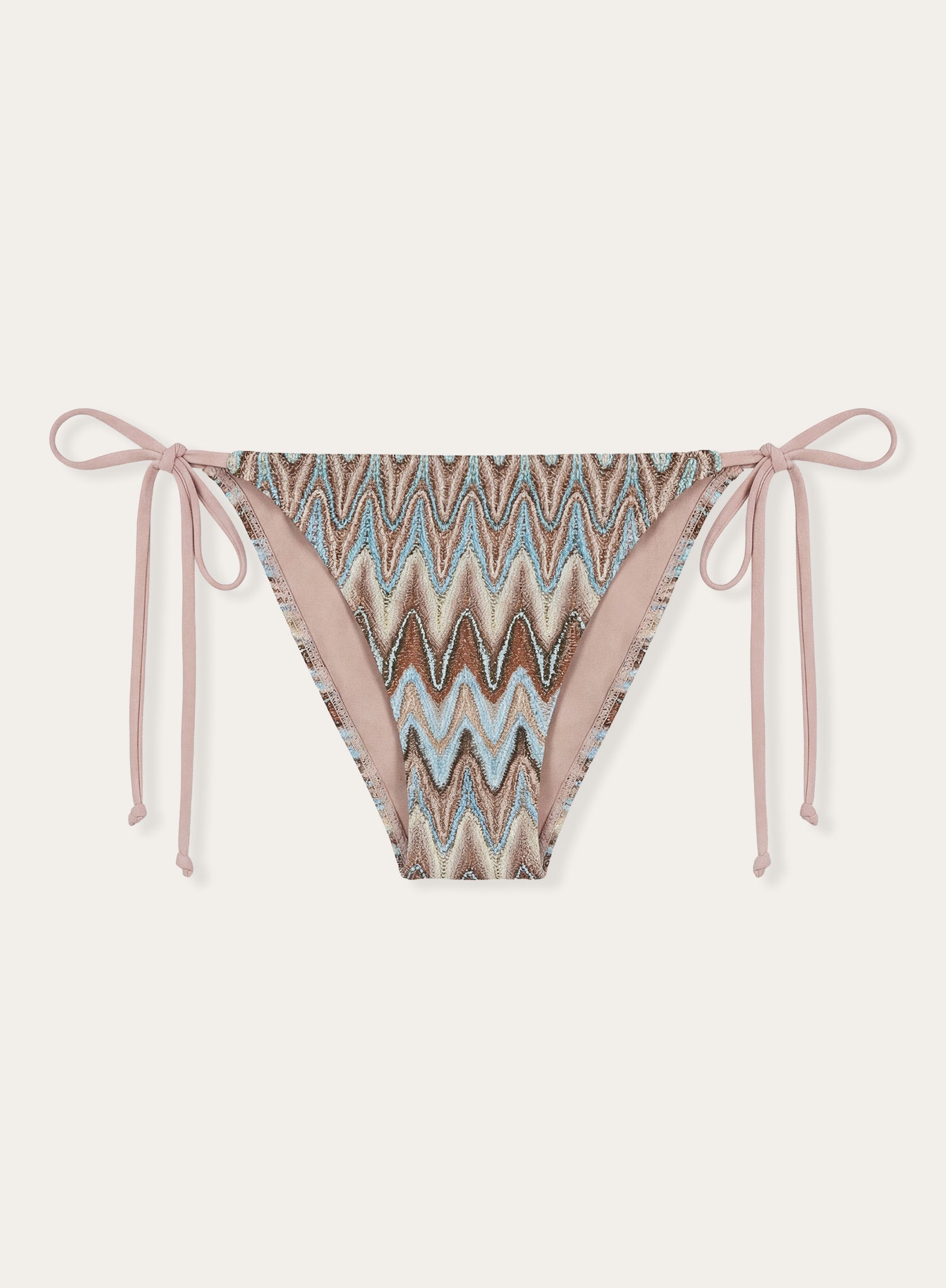 Abstract Chevron Print Tie Side Bikini Bottom