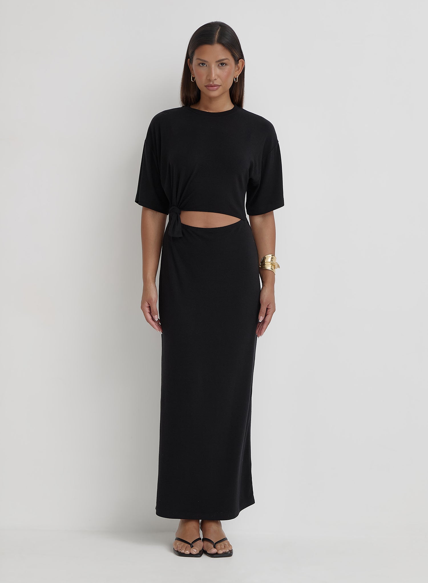 Black Cut Out Maxi Dress- Summer