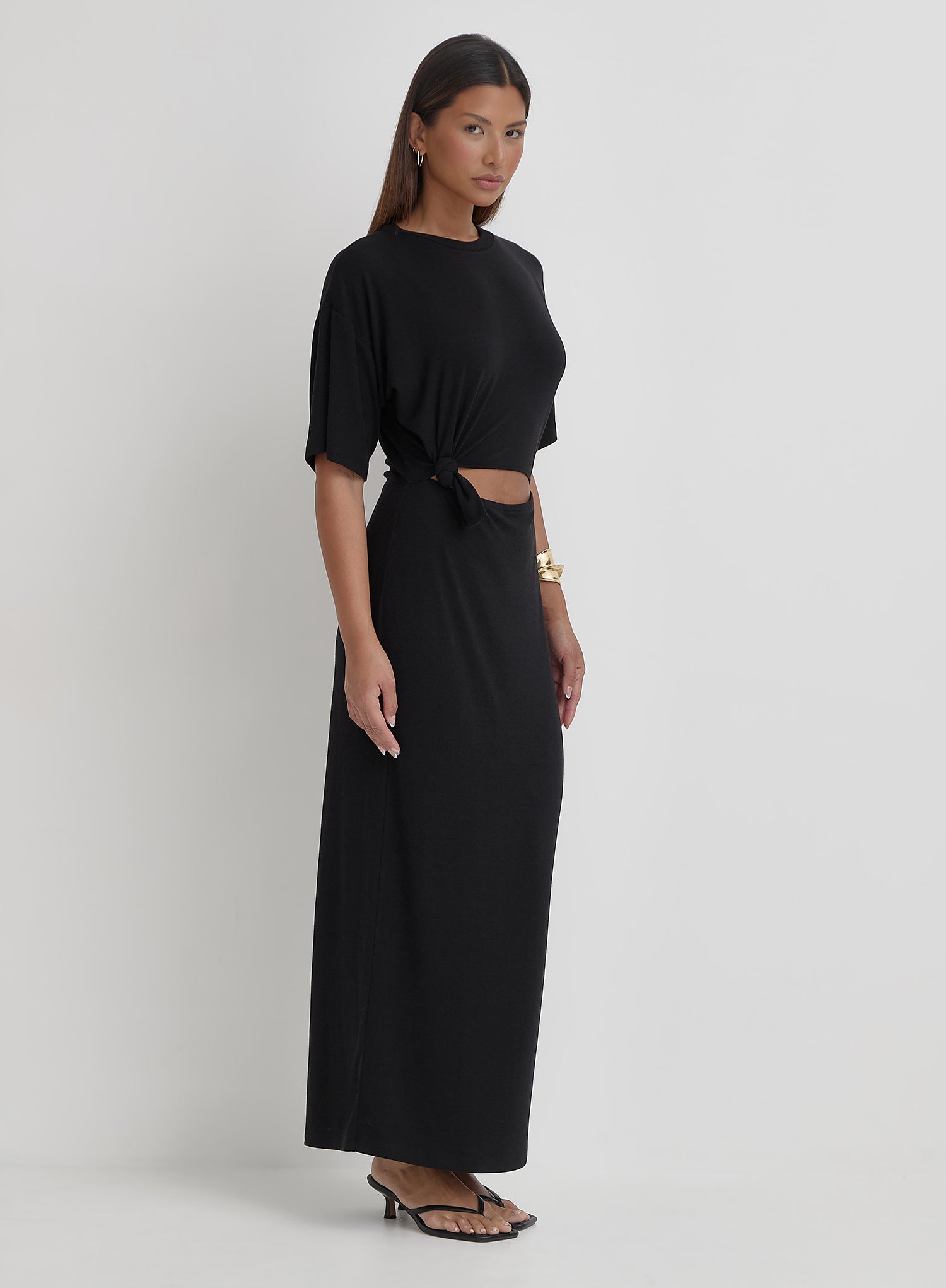 Black Cut Out Maxi Dress- Summer